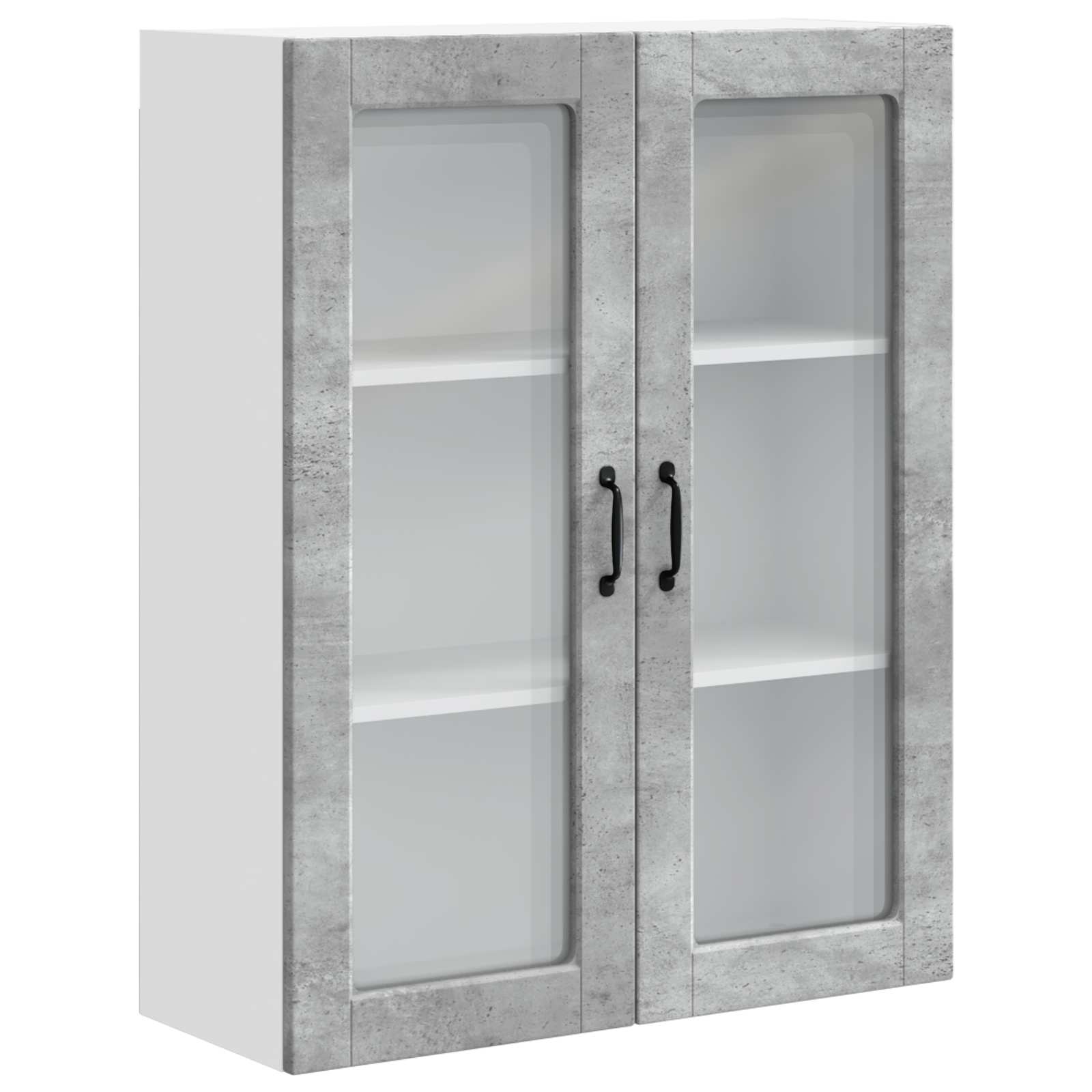 Kitchen wall cabinet Concrete grey 80 x 31 x 100 cm
