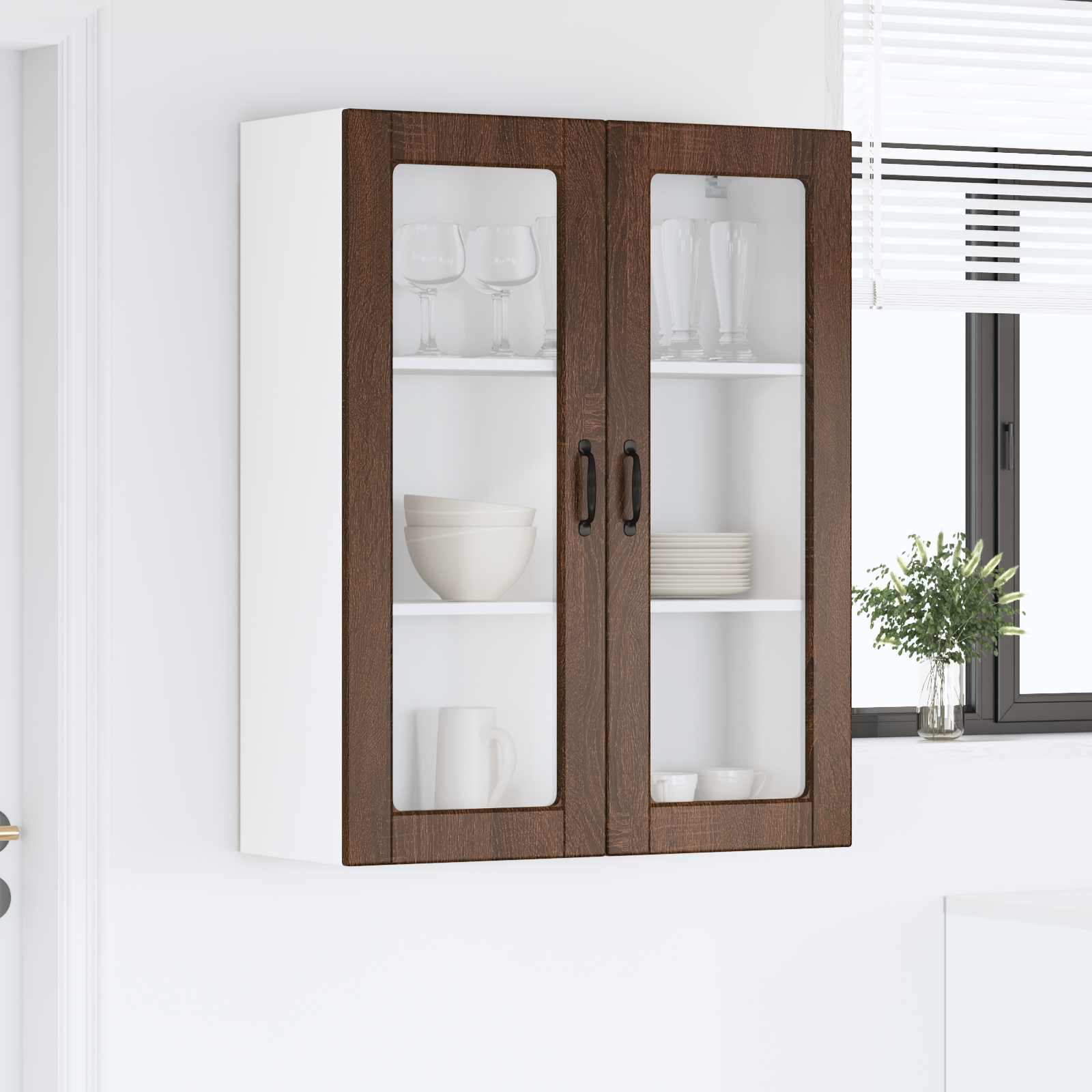 Kitchen Cabinet with Shelf Brown Oak 80 x 31 x 100 cm