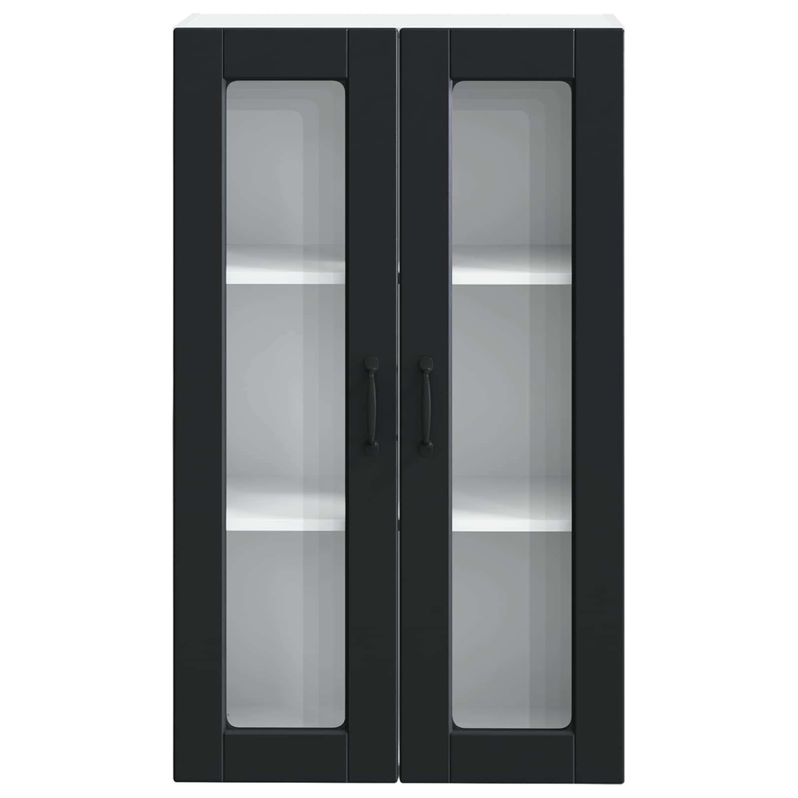 Virtuves skapītis melns 60 x 31 x 100 cm inženierijas koksne
