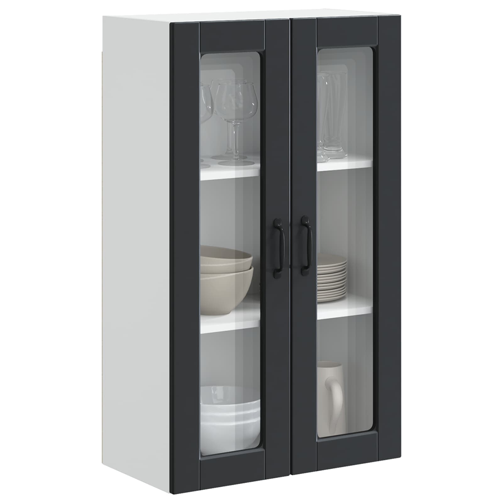 Virtuves skapītis melns 60 x 31 x 100 cm inženierijas koksne