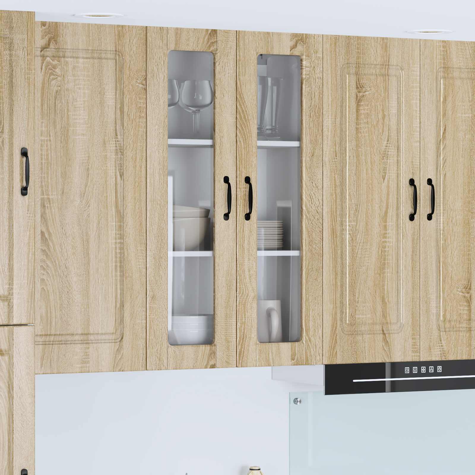 Virtuves skapis ar plauktu Sonoma ozols 60 x 31 x 100 cm
