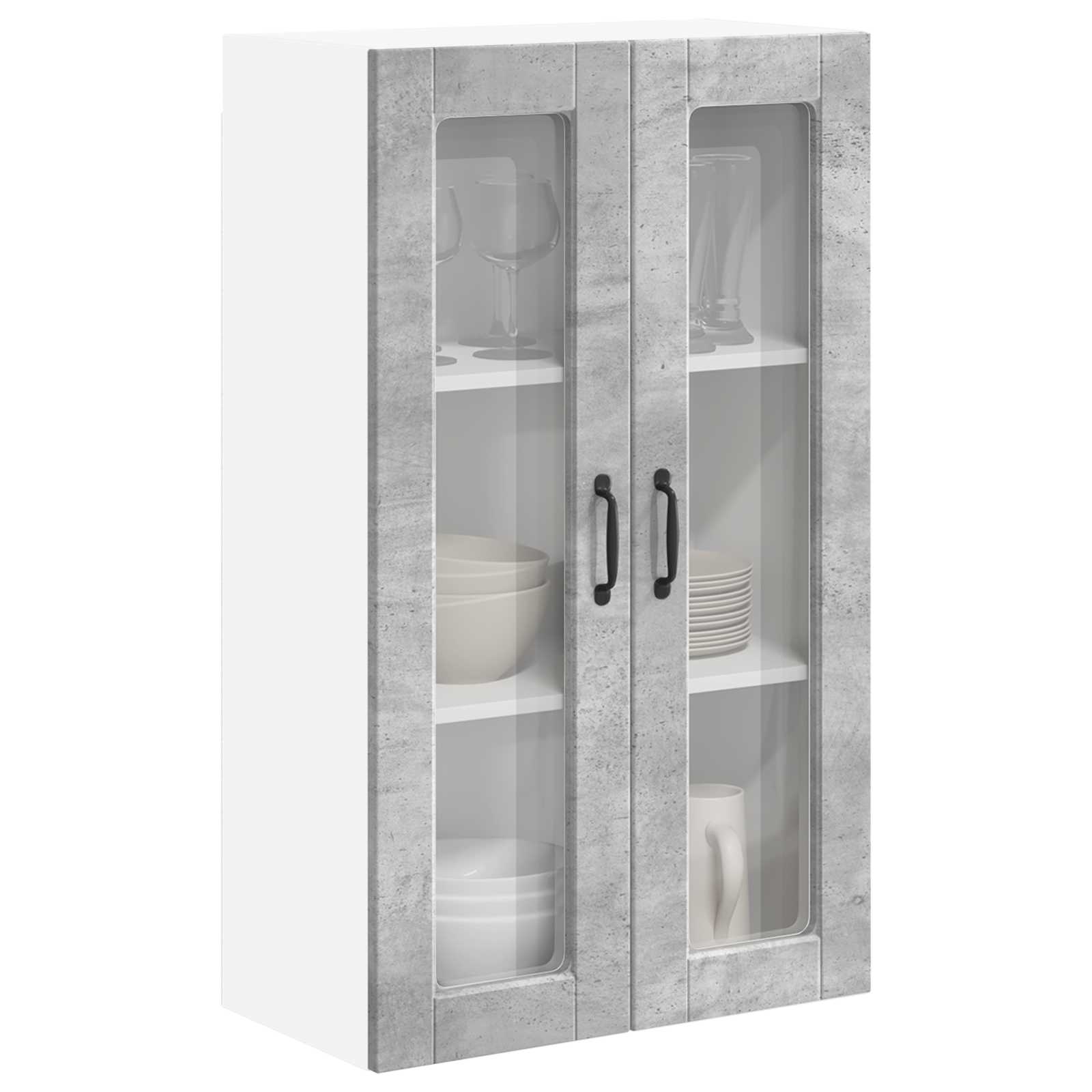 Kitchen Cabinet with Shelf Concrete Grey 60 x 31 x 100 cm
