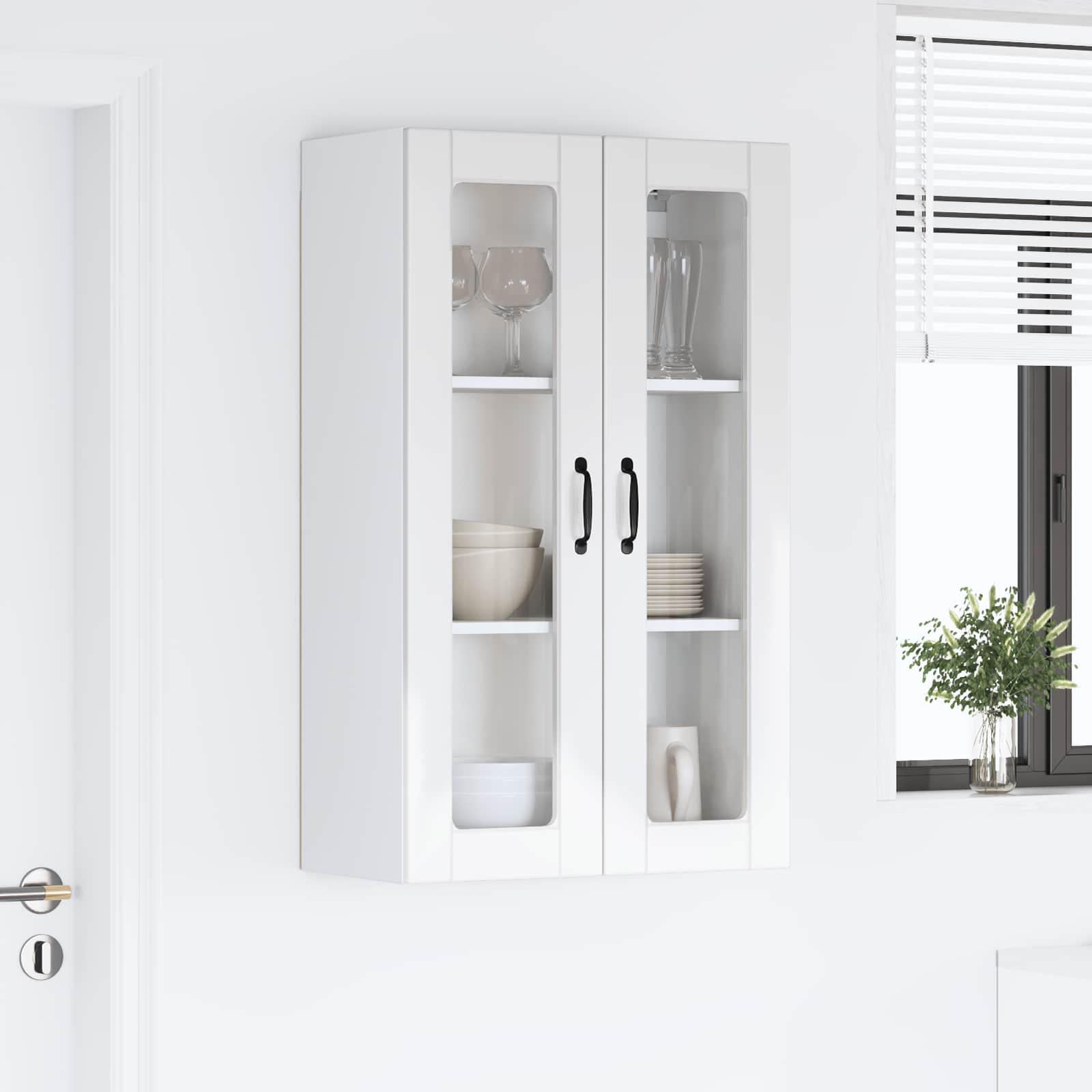 High Gloss White Kitchen Cabinet 60 x 31 x 100 cm