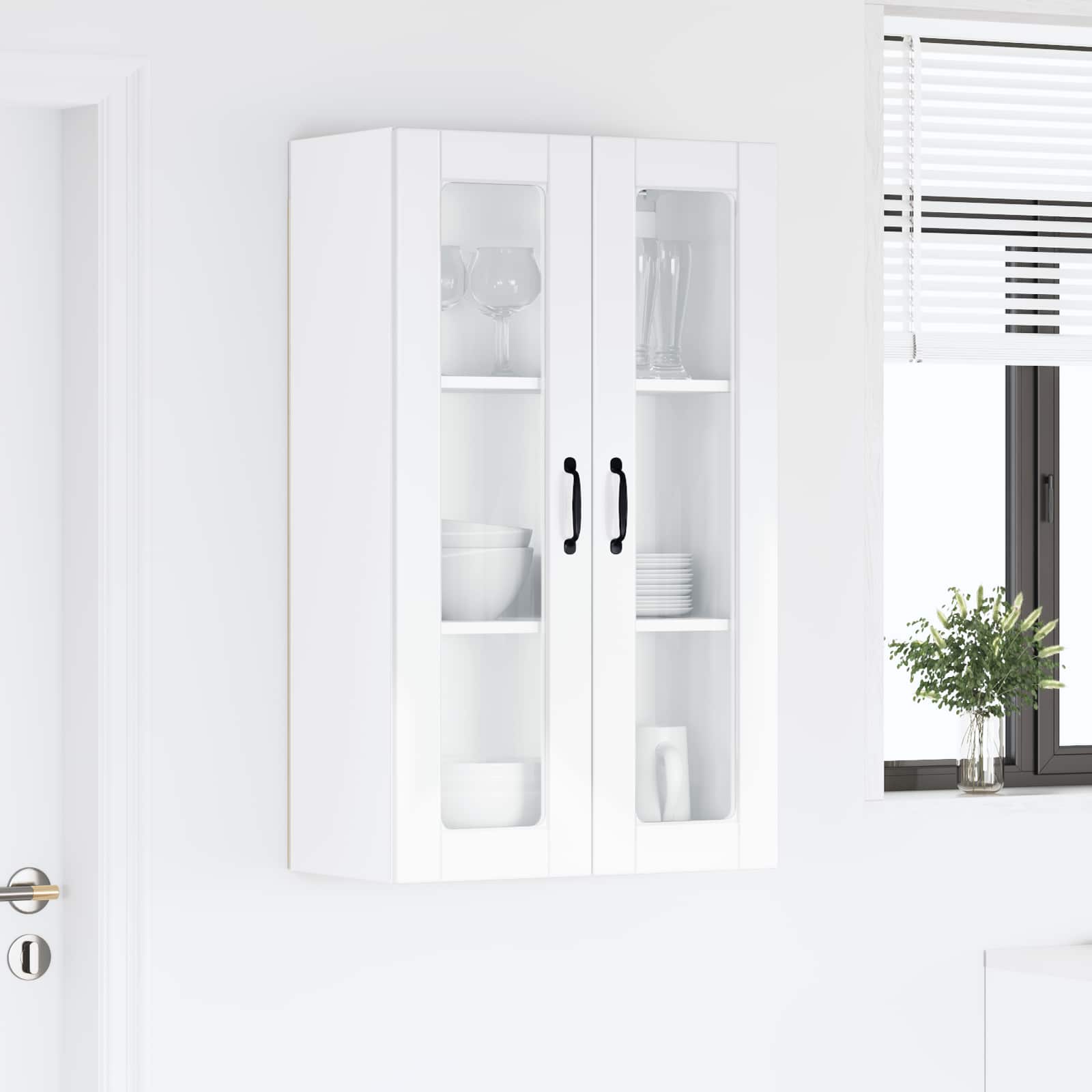 Virtuvės spintelė Aukštai blizganti balta 60 x 31 x 100 cm