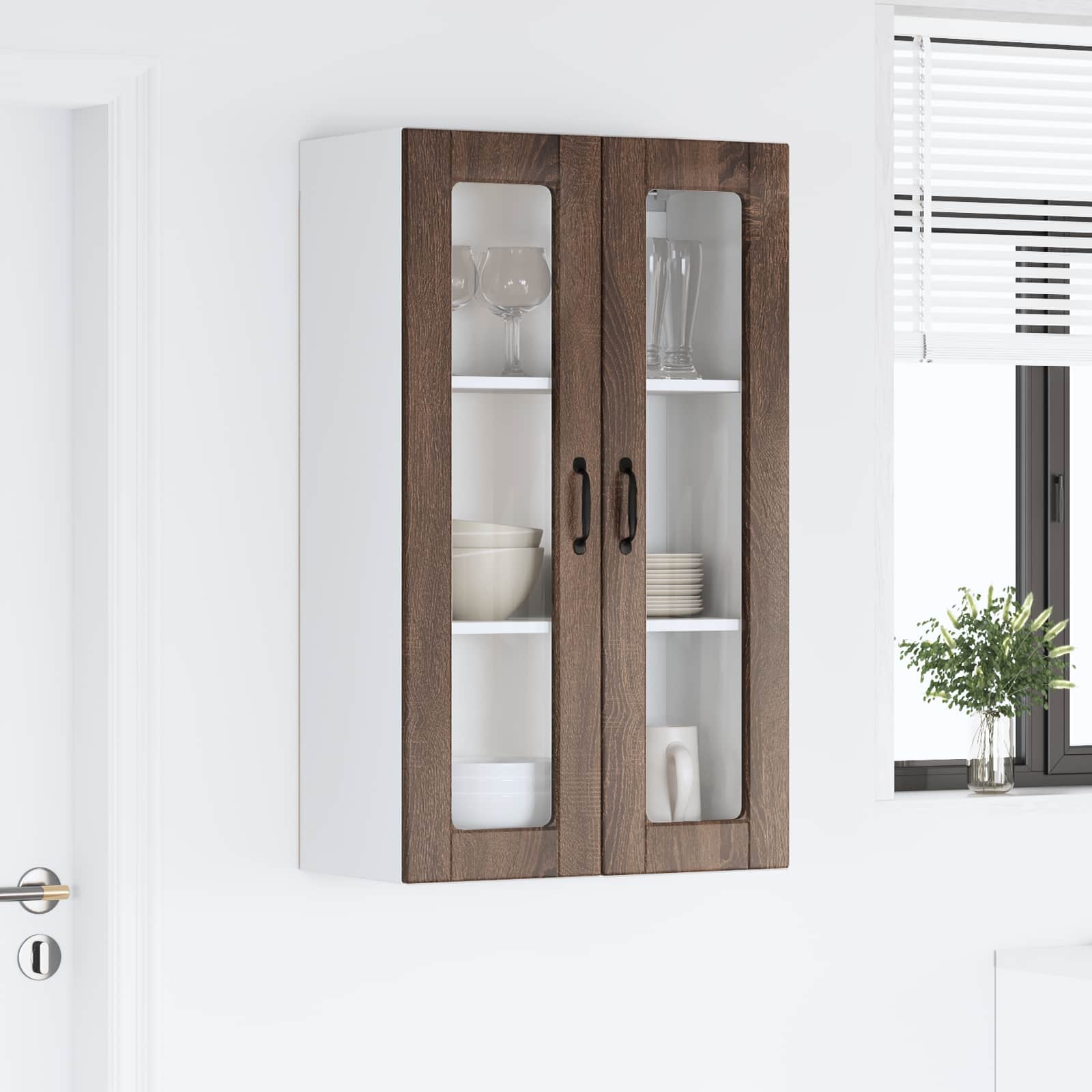 Virtuves skapis ar plauktu Brūns ozols 60 x 31 x 100 cm