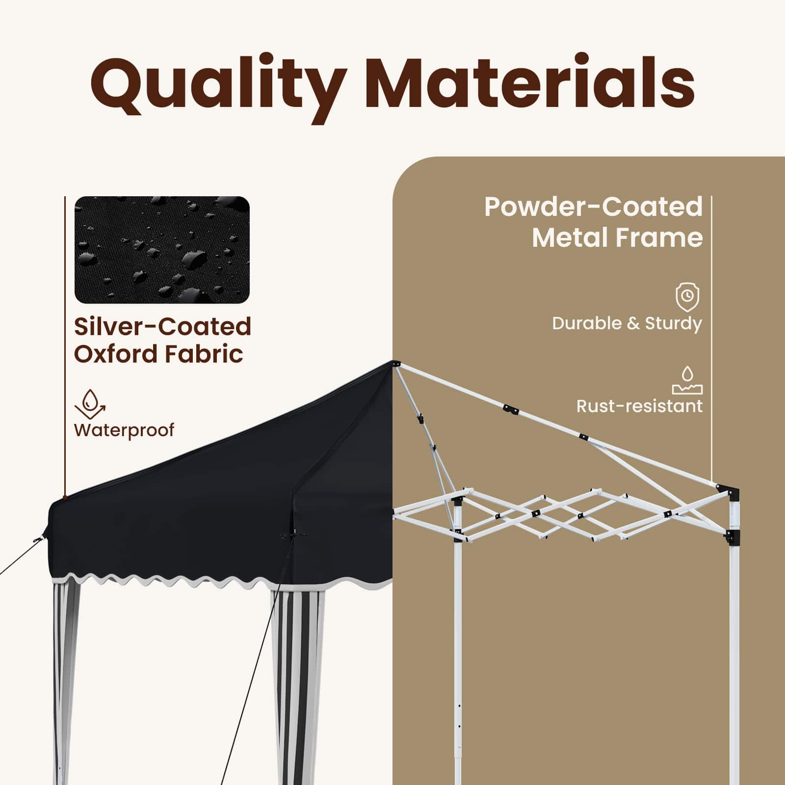Pop-up Party Tent Anthracite 195 x 195 x 245 cm
