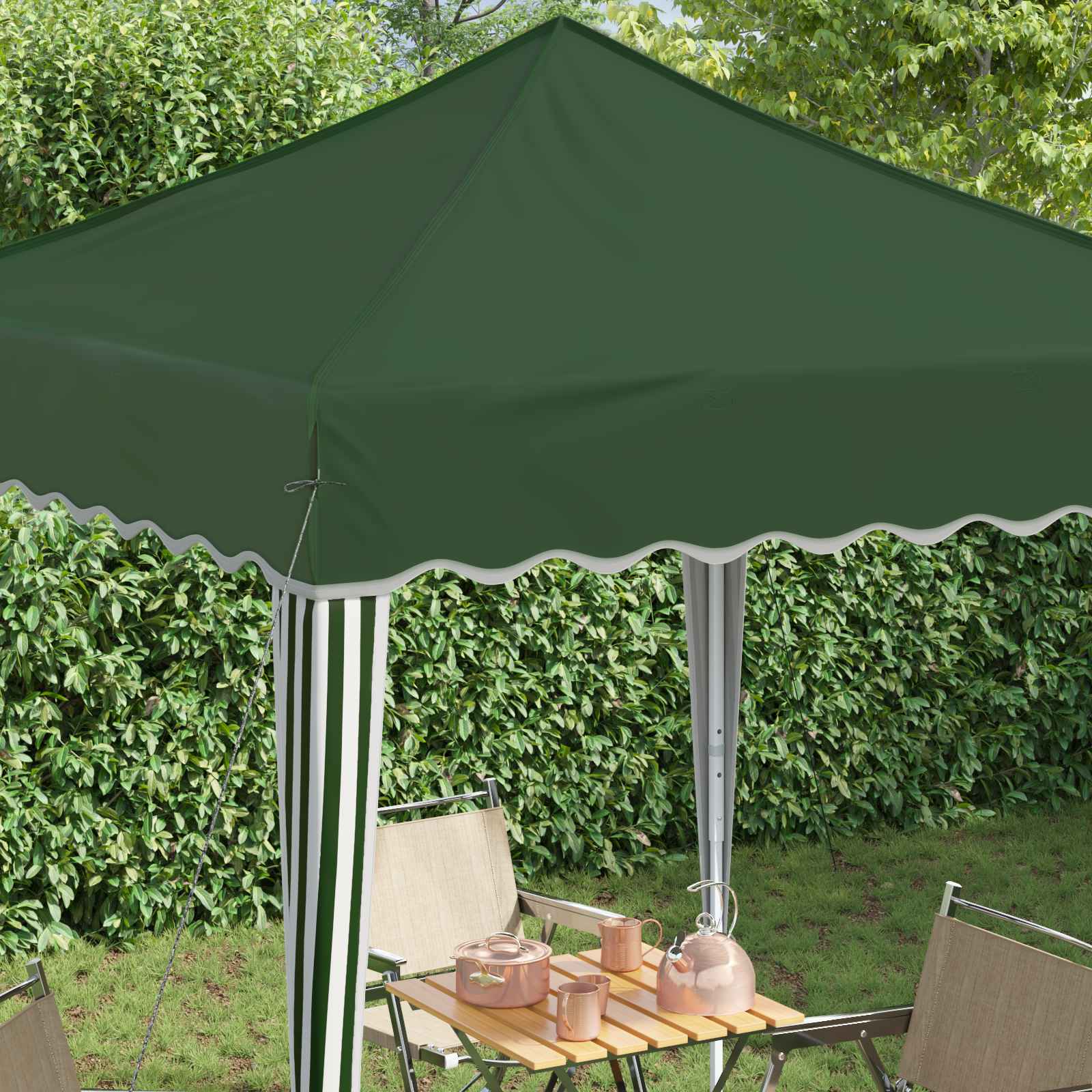 Pop-up Party Tent Green 195 x 195 x 245 cm