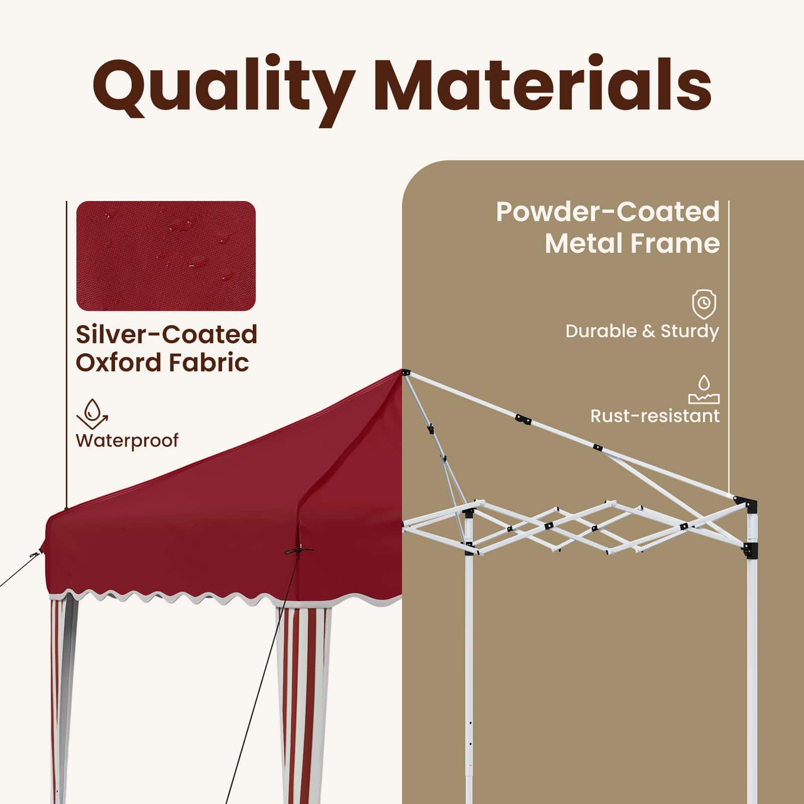 Pop-up Party Tent Cherry 195 x 195 x 245 cm