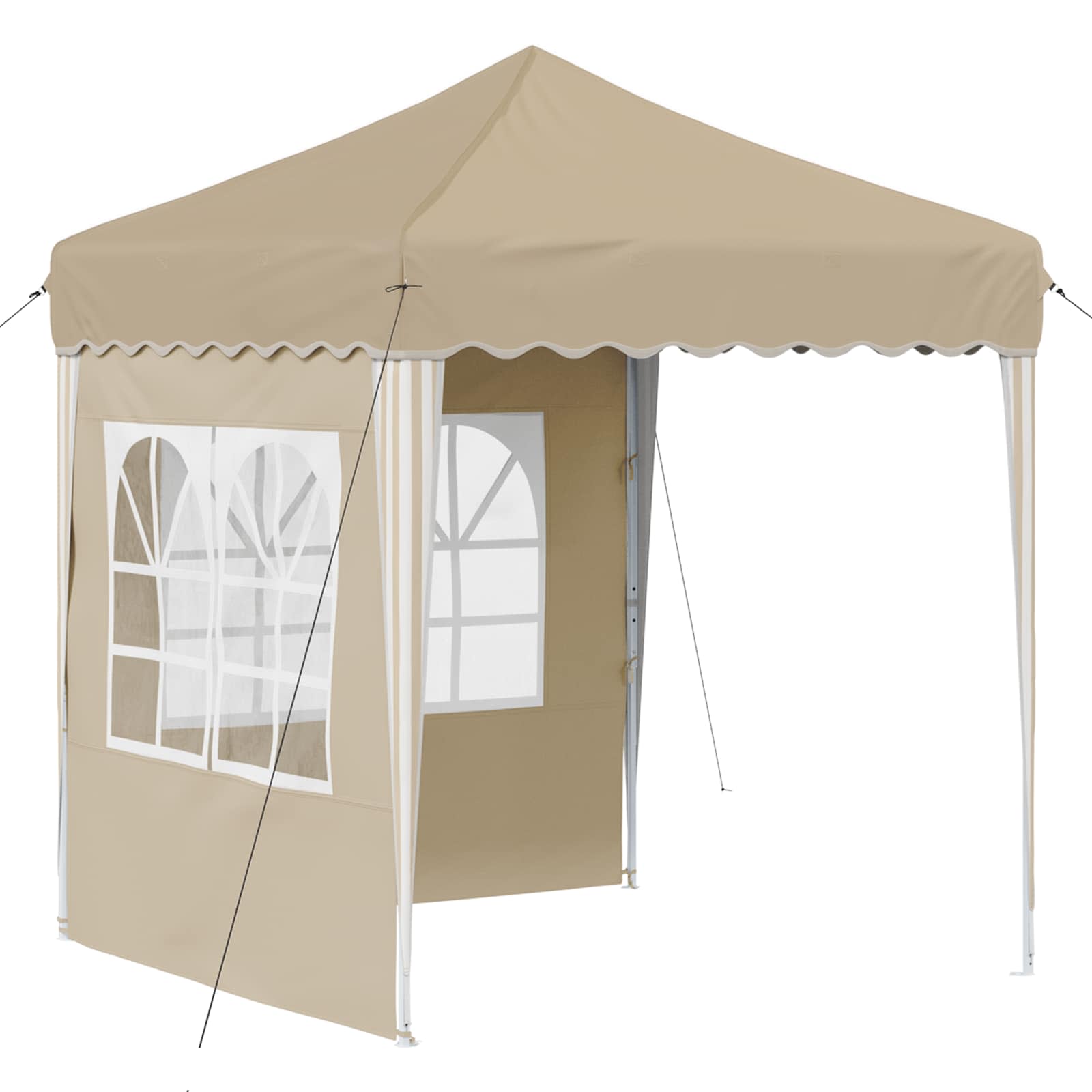 Pop-up šventinis palapinė Kreminė 195 x 195 x 245 cm