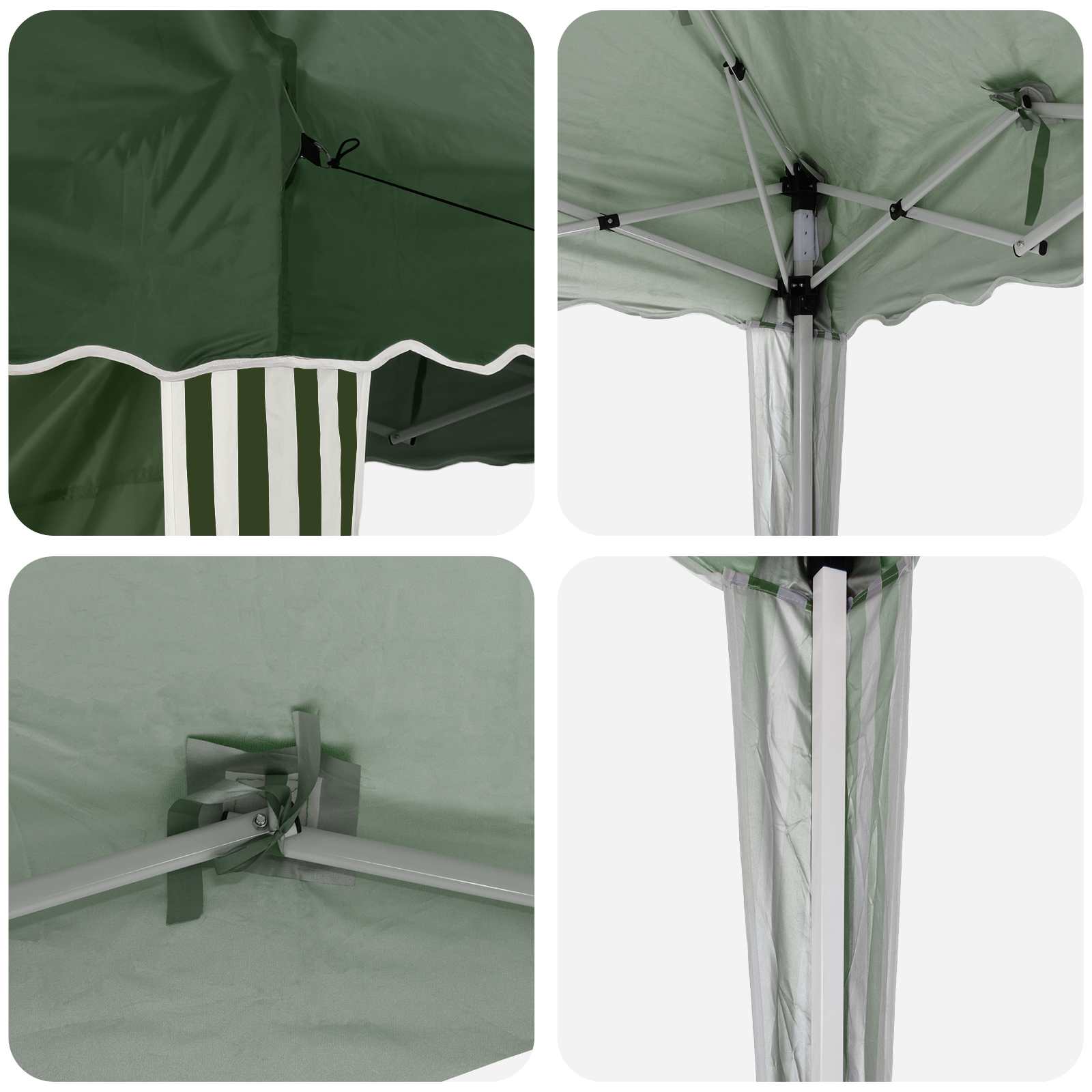 Pop-up Party Tent Green 195 x 195 x 245 cm