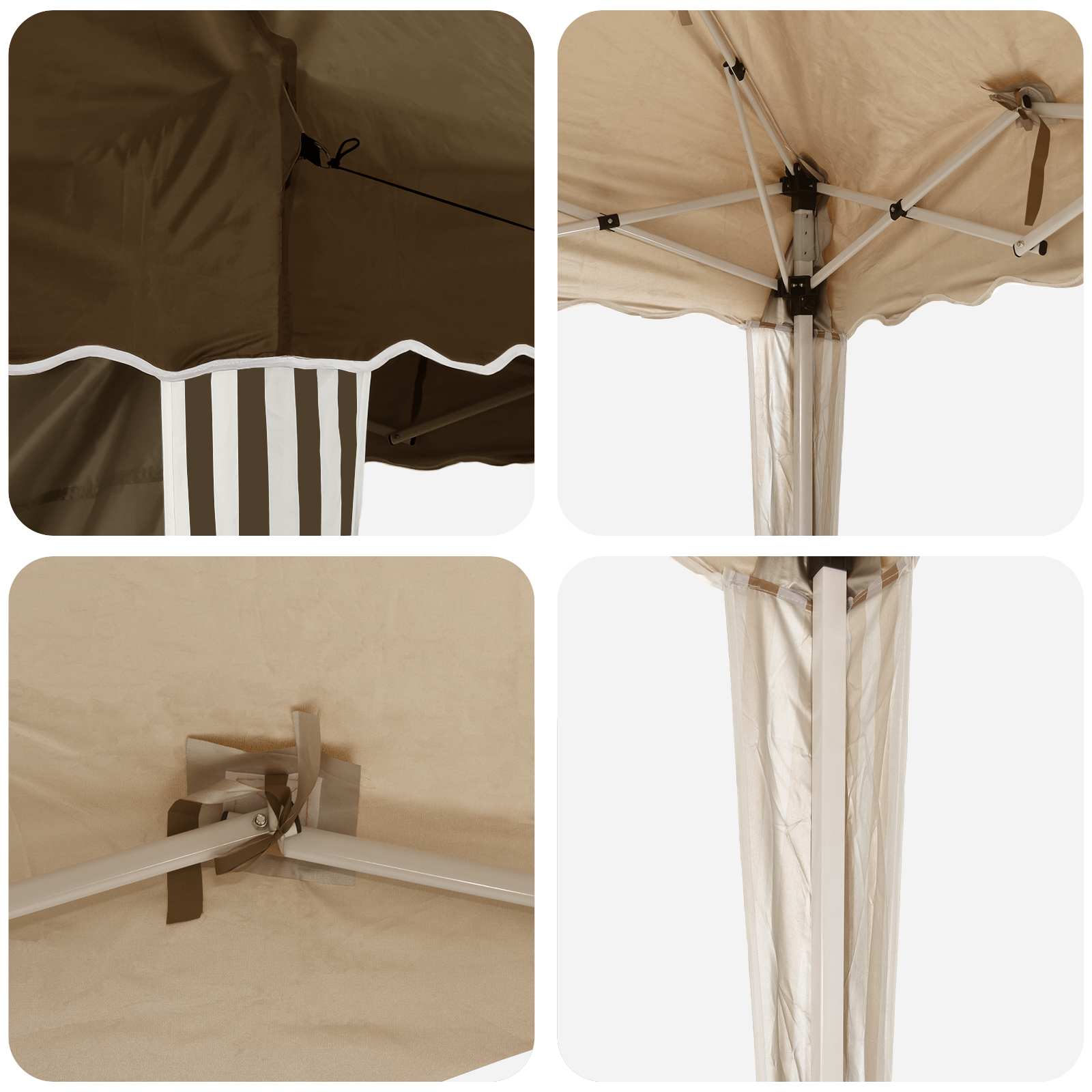 Pop-up Party Tent Taupe 195 x 195 x 245 cm