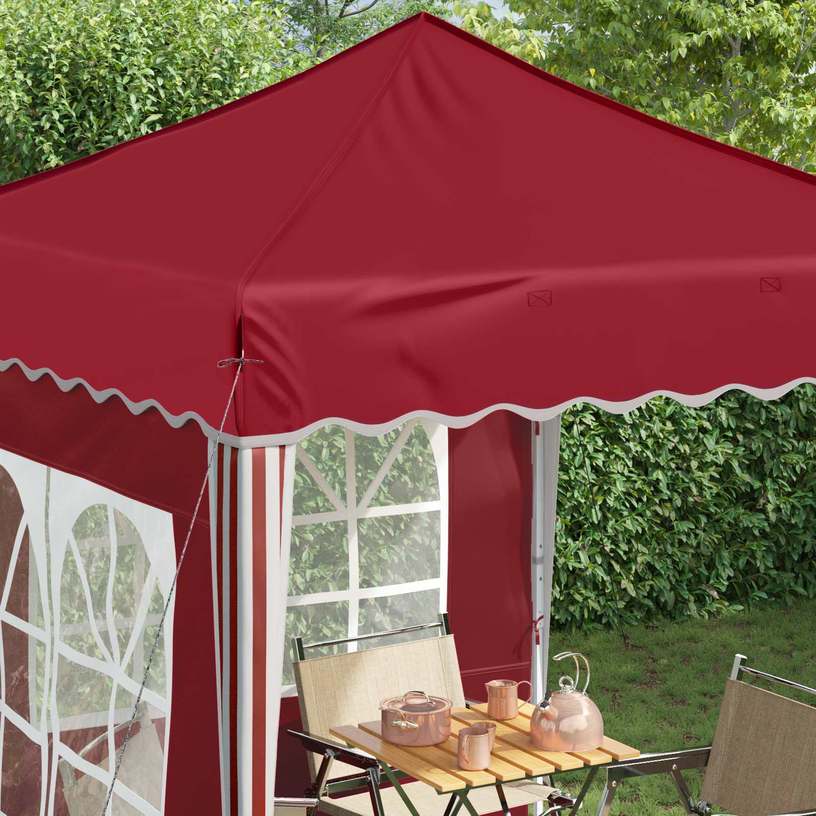 Pop-up Party Tent Cherry 195 x 195 x 245 cm