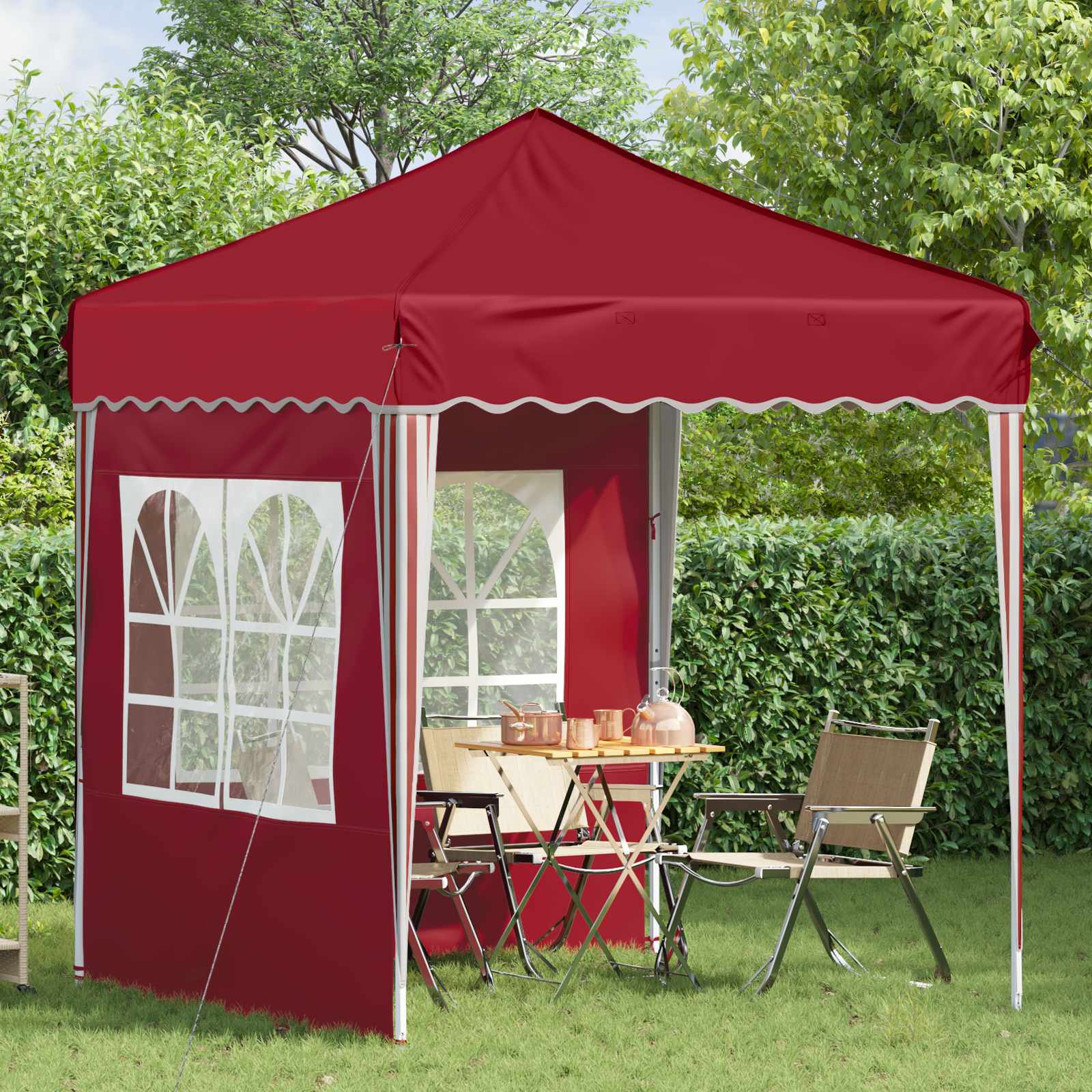Pop-up Party Tent Cherry 195 x 195 x 245 cm