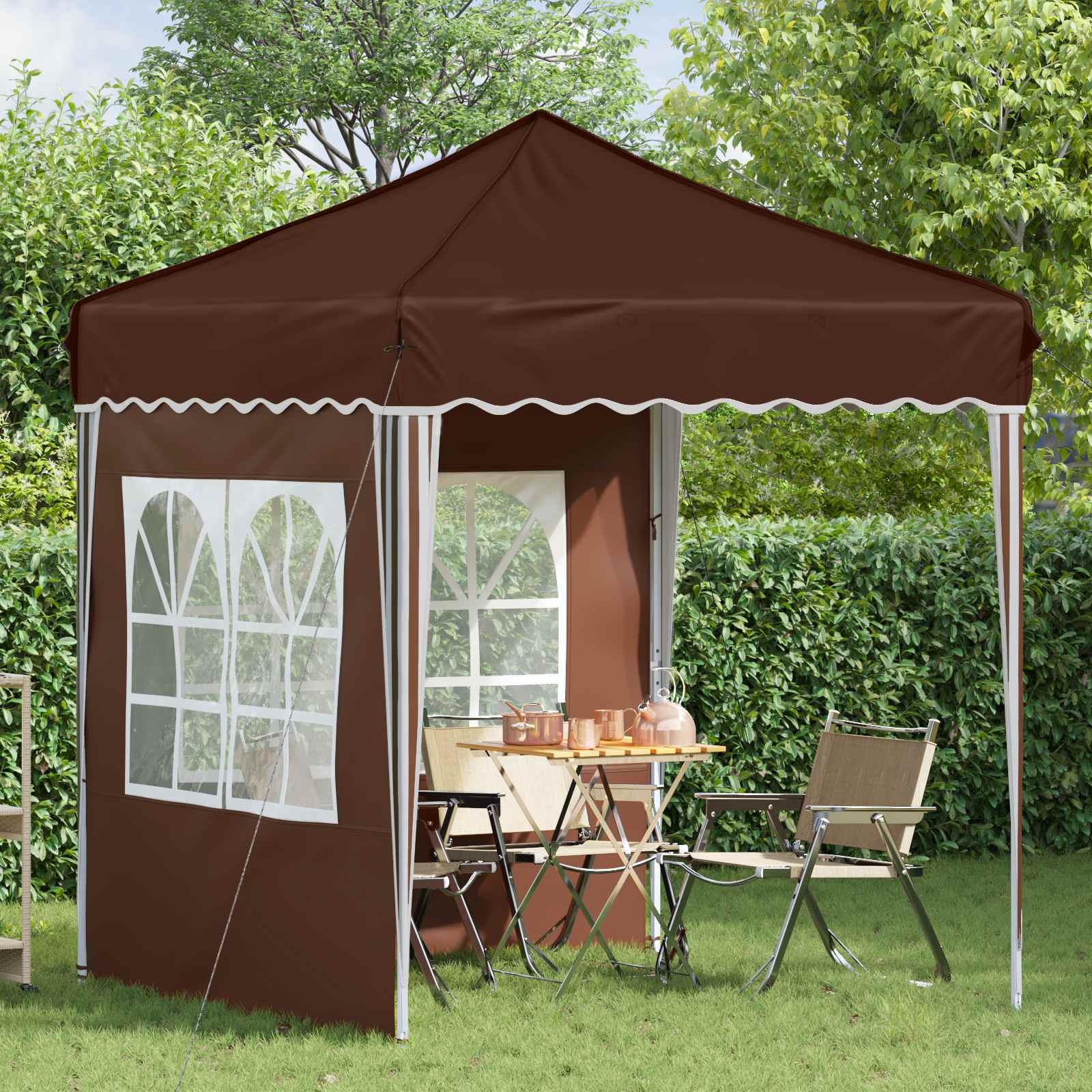 Pop-up šventinis palapinė Ruda 195 x 195 x 245 cm