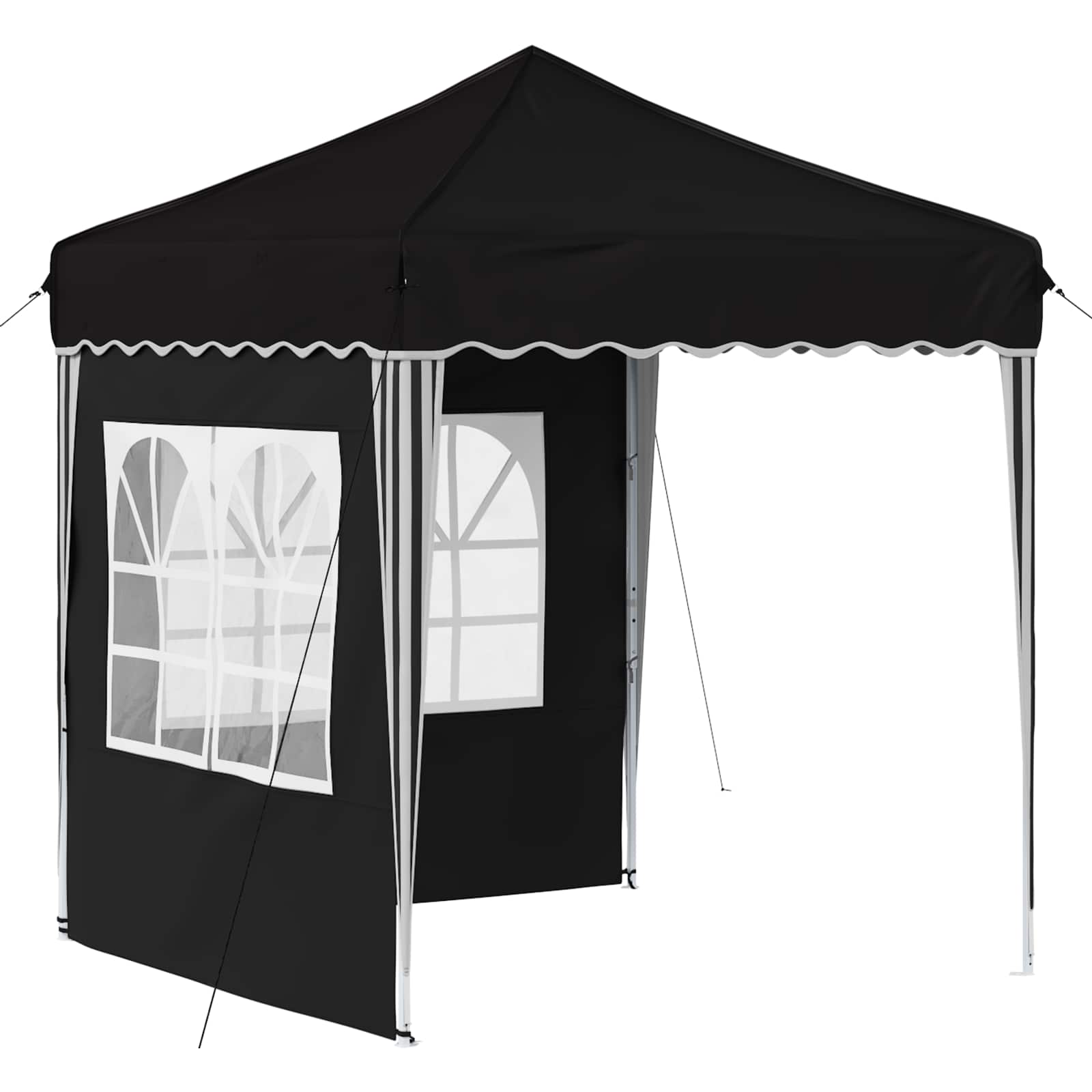 Pop-up svētku telts melna 195 x 195 x 245 cm