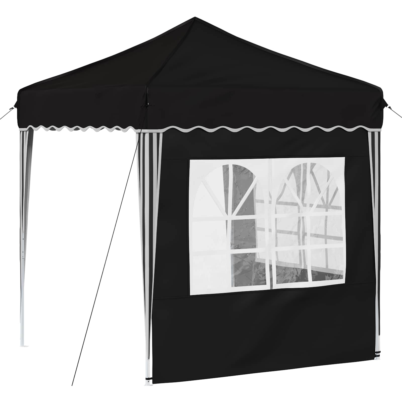 Pop-up svētku telts melna 195 x 195 x 245 cm
