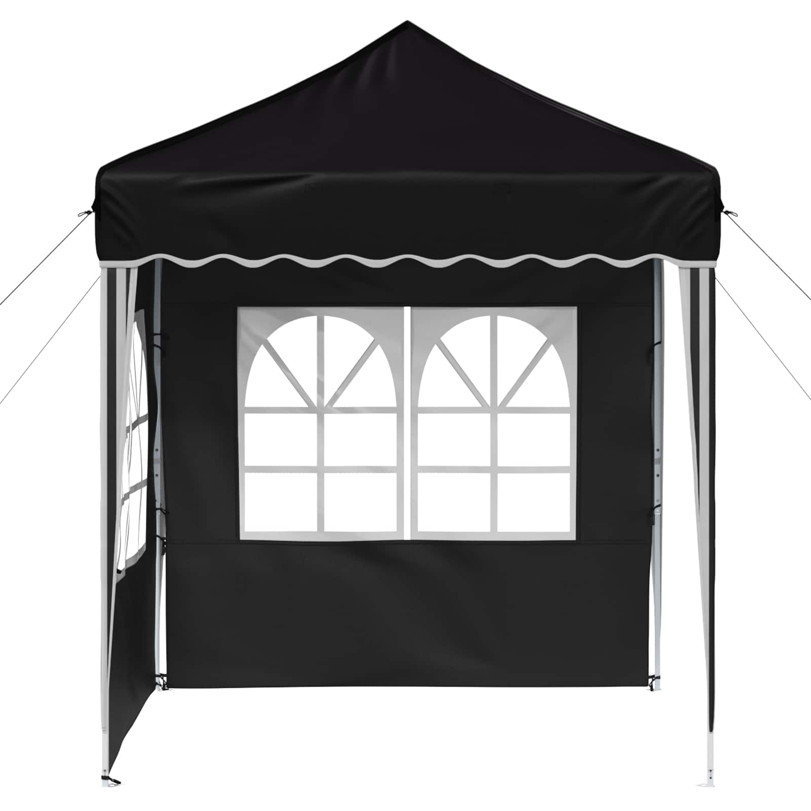 Pop-up svētku telts melna 195 x 195 x 245 cm