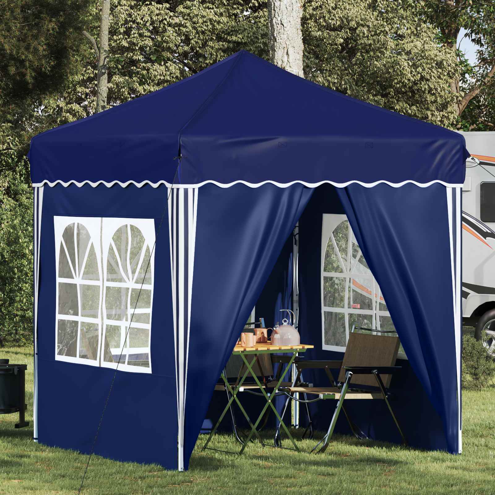 Pop-up Party Tent Blue 195 x 195 x 245 cm