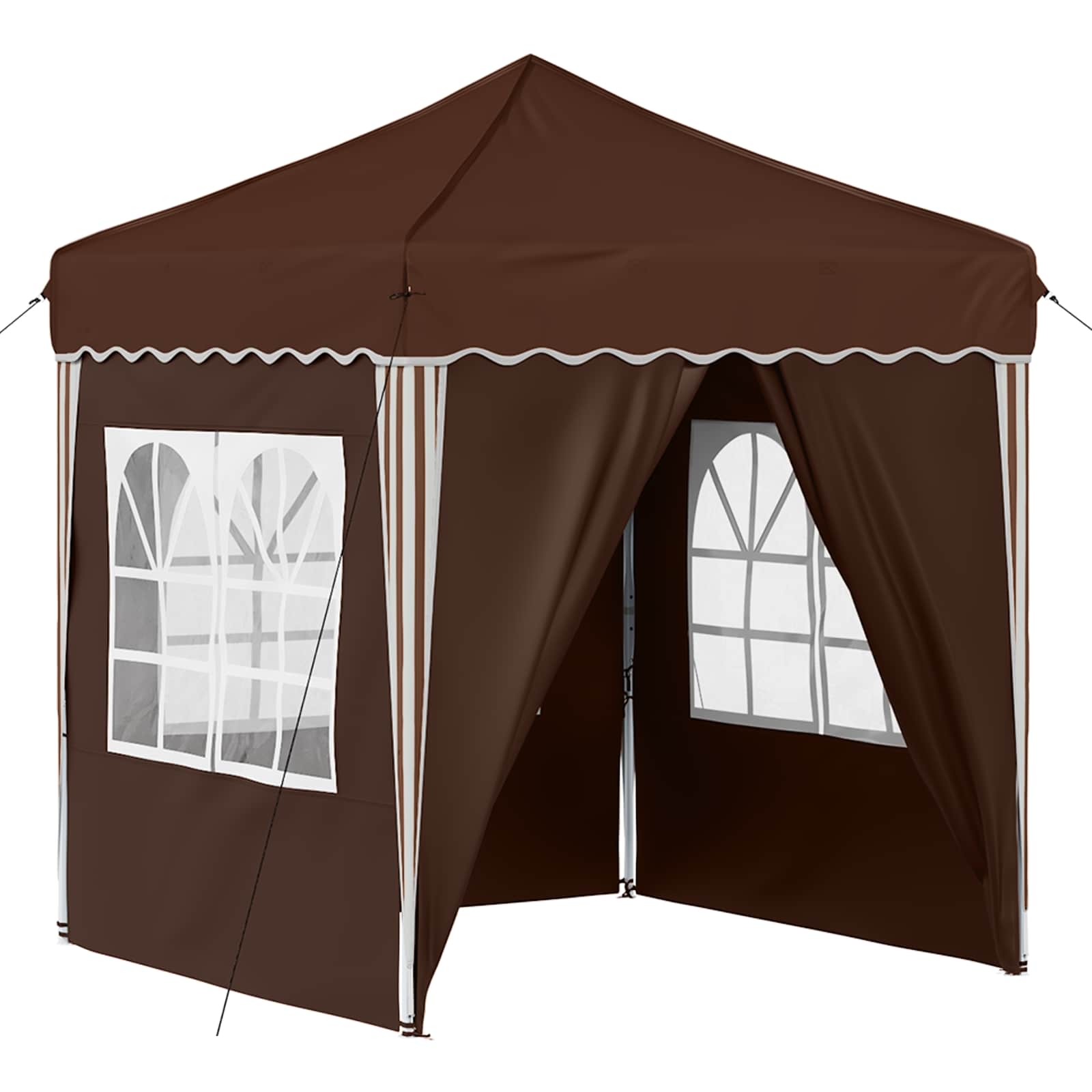 Pop-up Party Tent Brown 195 x 195 x 245 cm