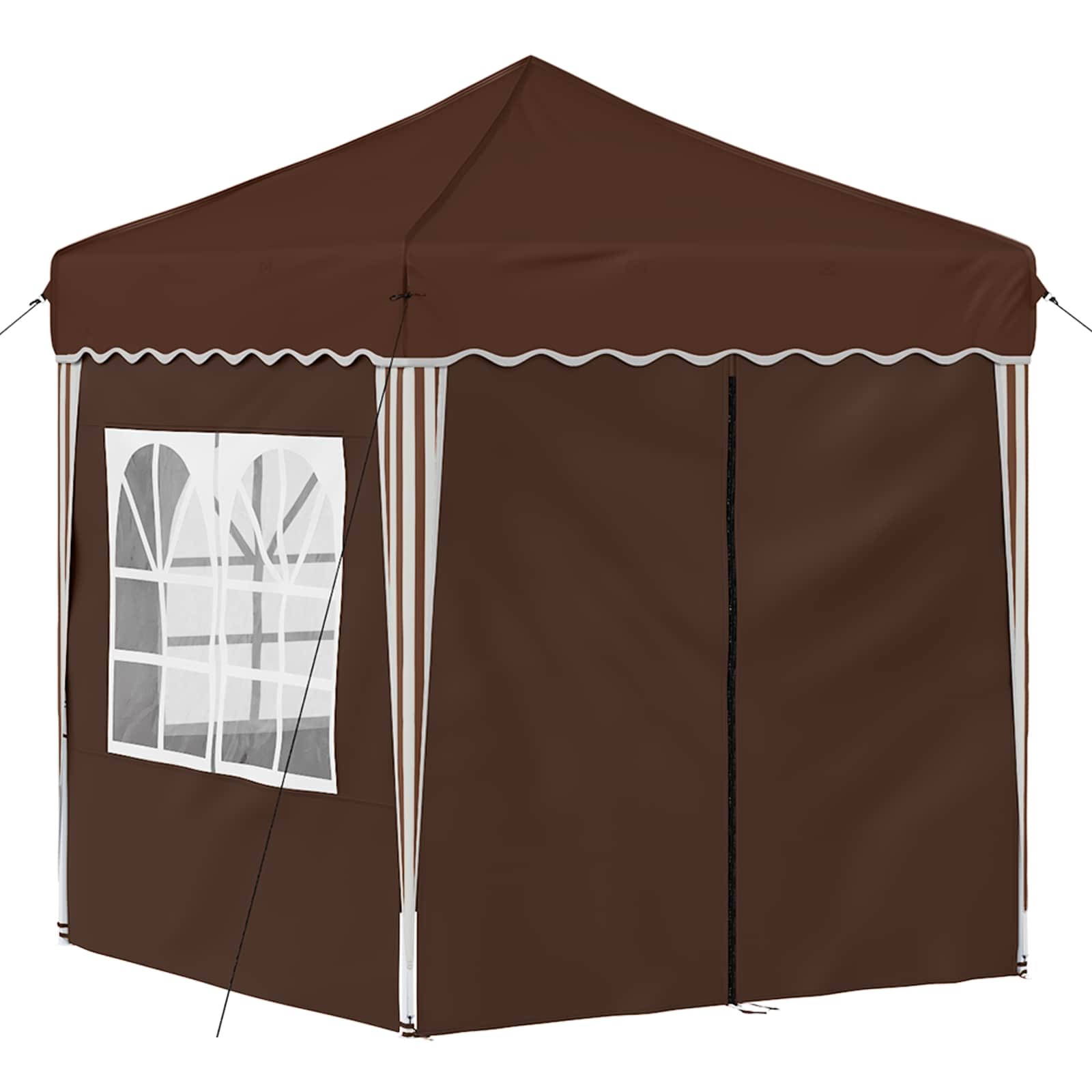 Pop-up Party Tent Brown 195 x 195 x 245 cm