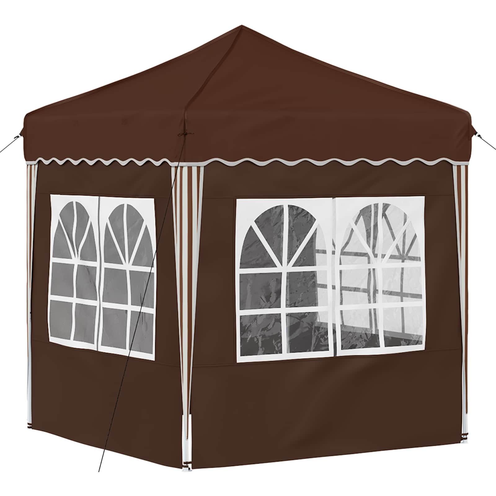 Pop-up Party Tent Brown 195 x 195 x 245 cm