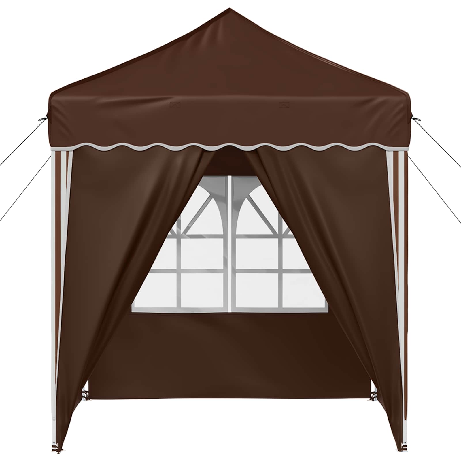 Pop-up Party Tent Brown 195 x 195 x 245 cm