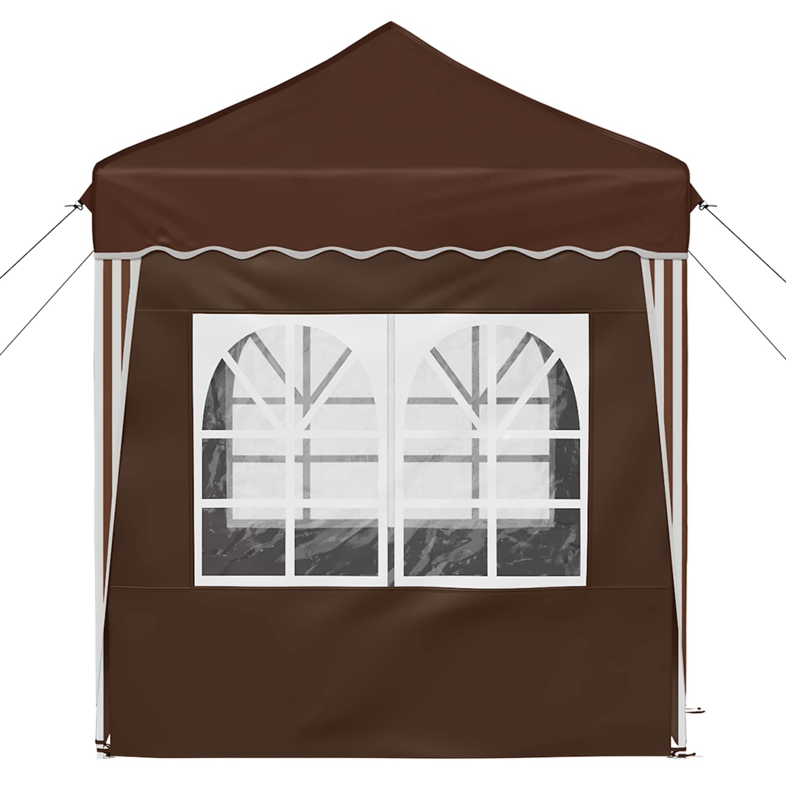Pop-up Party Tent Brown 195 x 195 x 245 cm