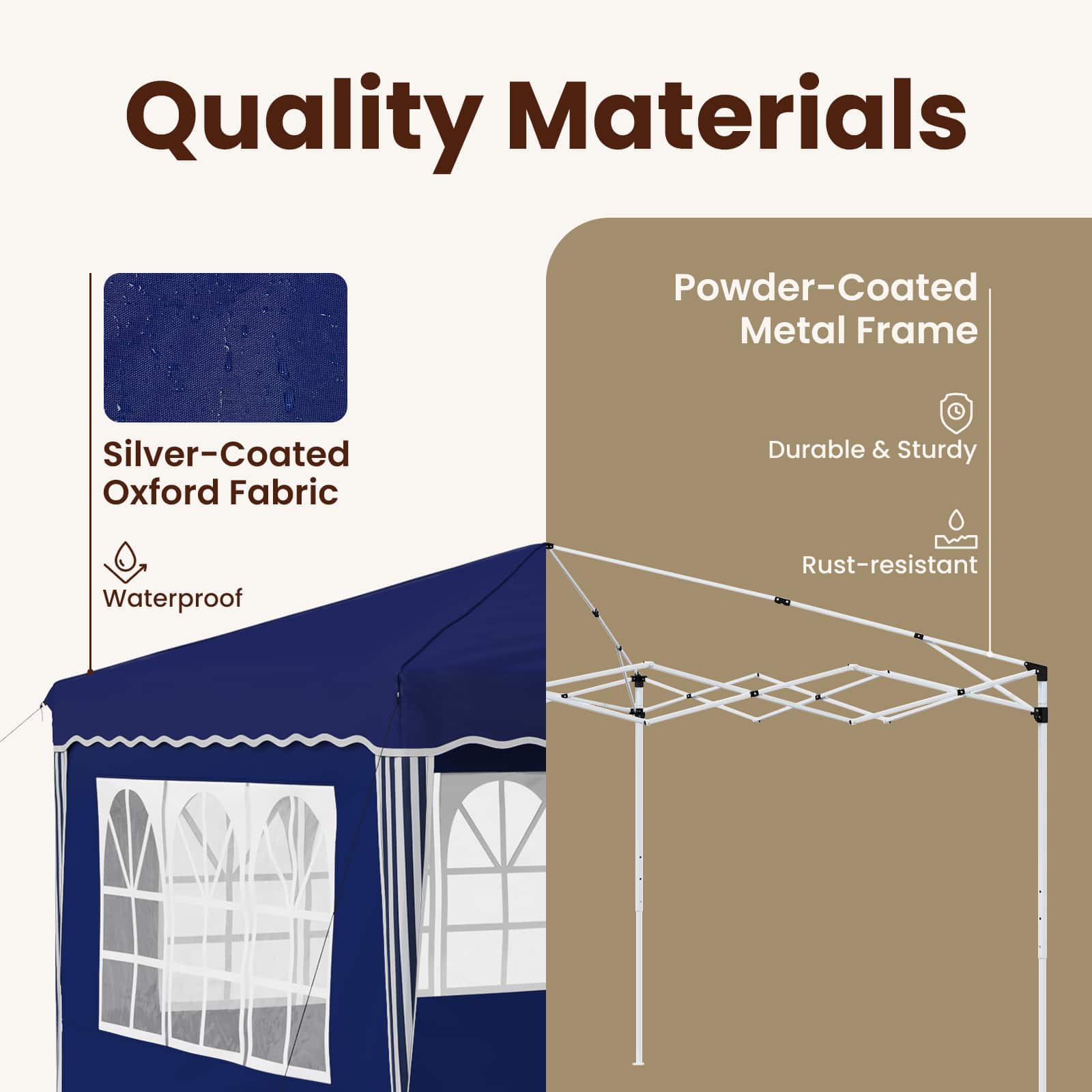 Pop-up Party Tent Blue 288 x 288 x 245 cm