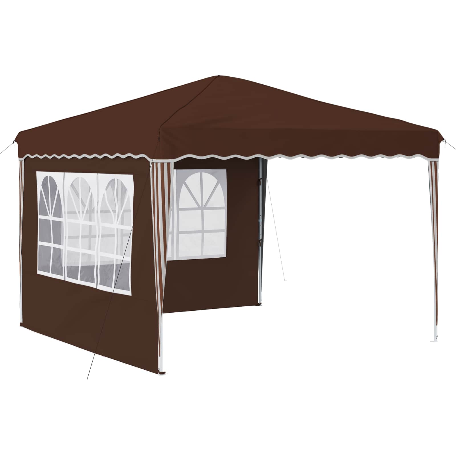 Pop-up Party Tent Brown 288 x 288 x 245 cm