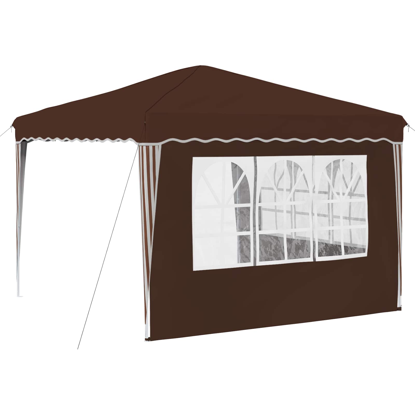 Pop-up Party Tent Brown 288 x 288 x 245 cm