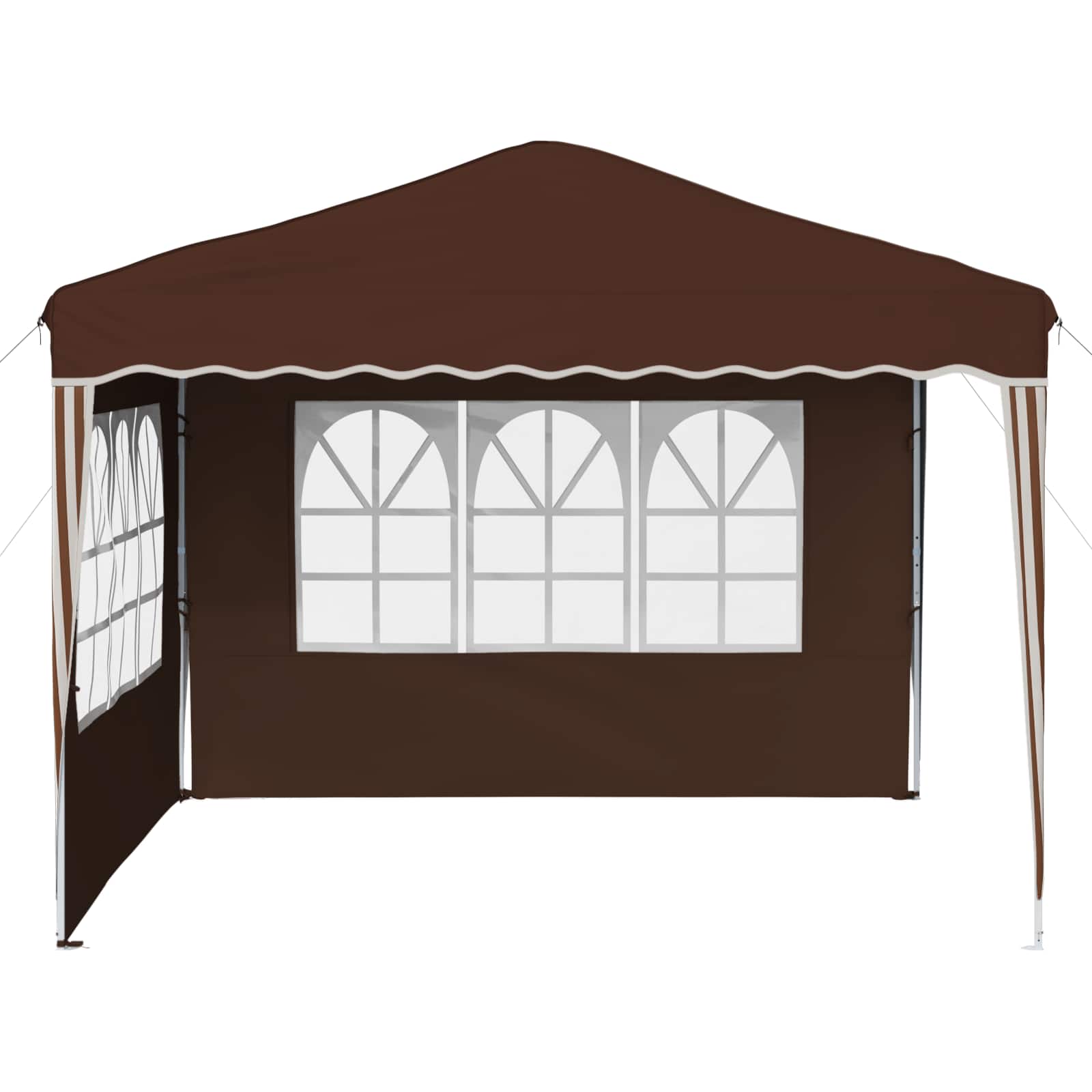 Pop-up Party Tent Brown 288 x 288 x 245 cm
