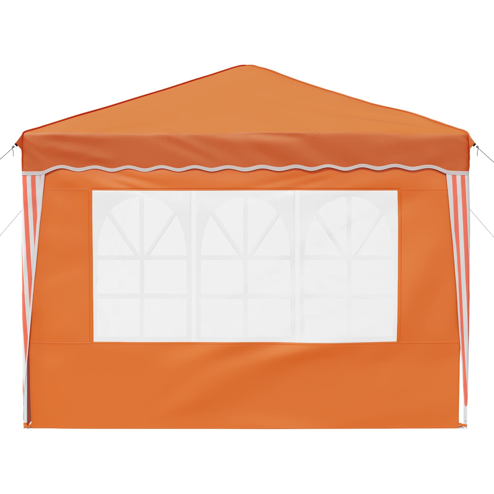 Saliekamā svētku telts oranžā krāsā, 288 x 288 x 245 cm