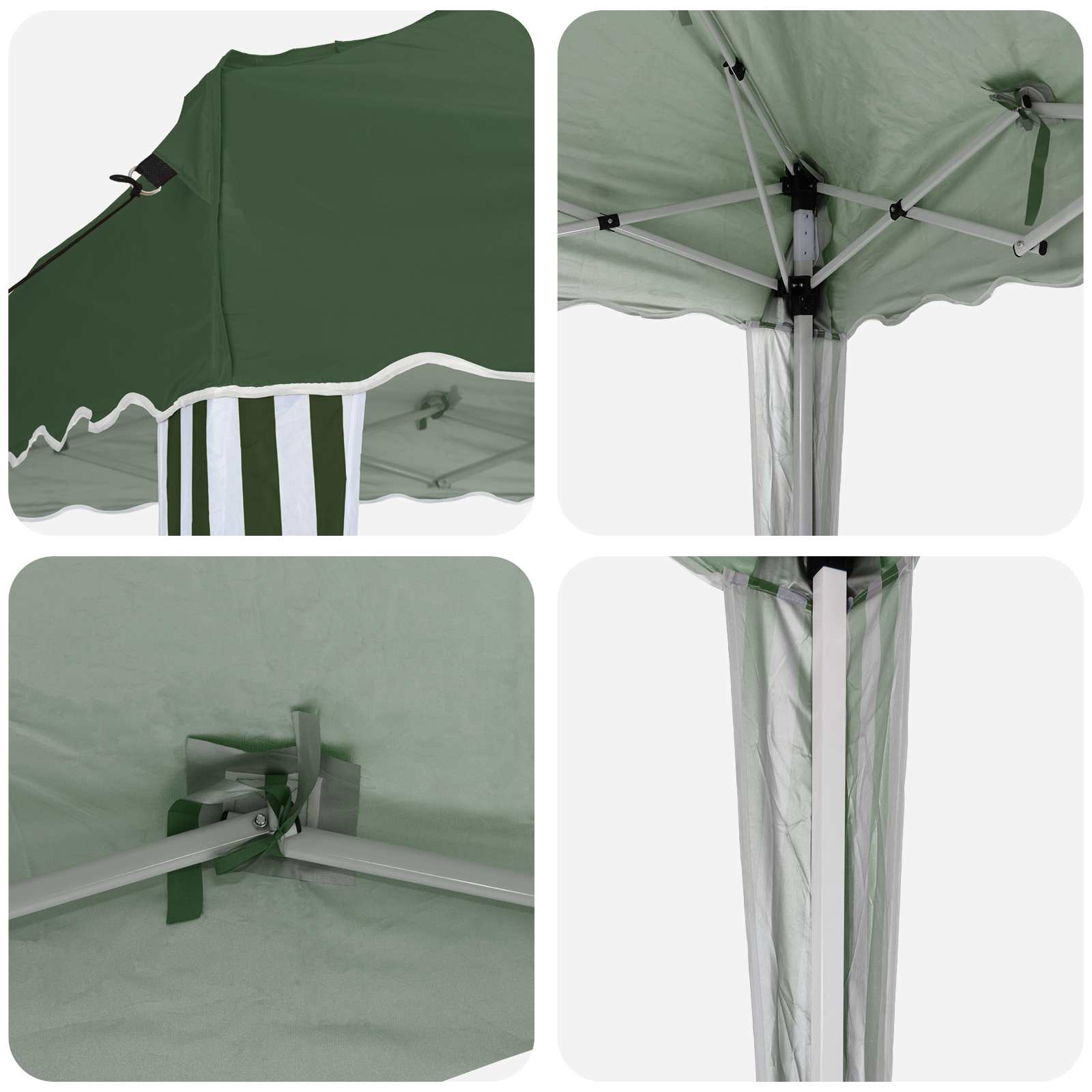 Pop-up šventinis palapinė 575 x 290 x 245 cm Žalia