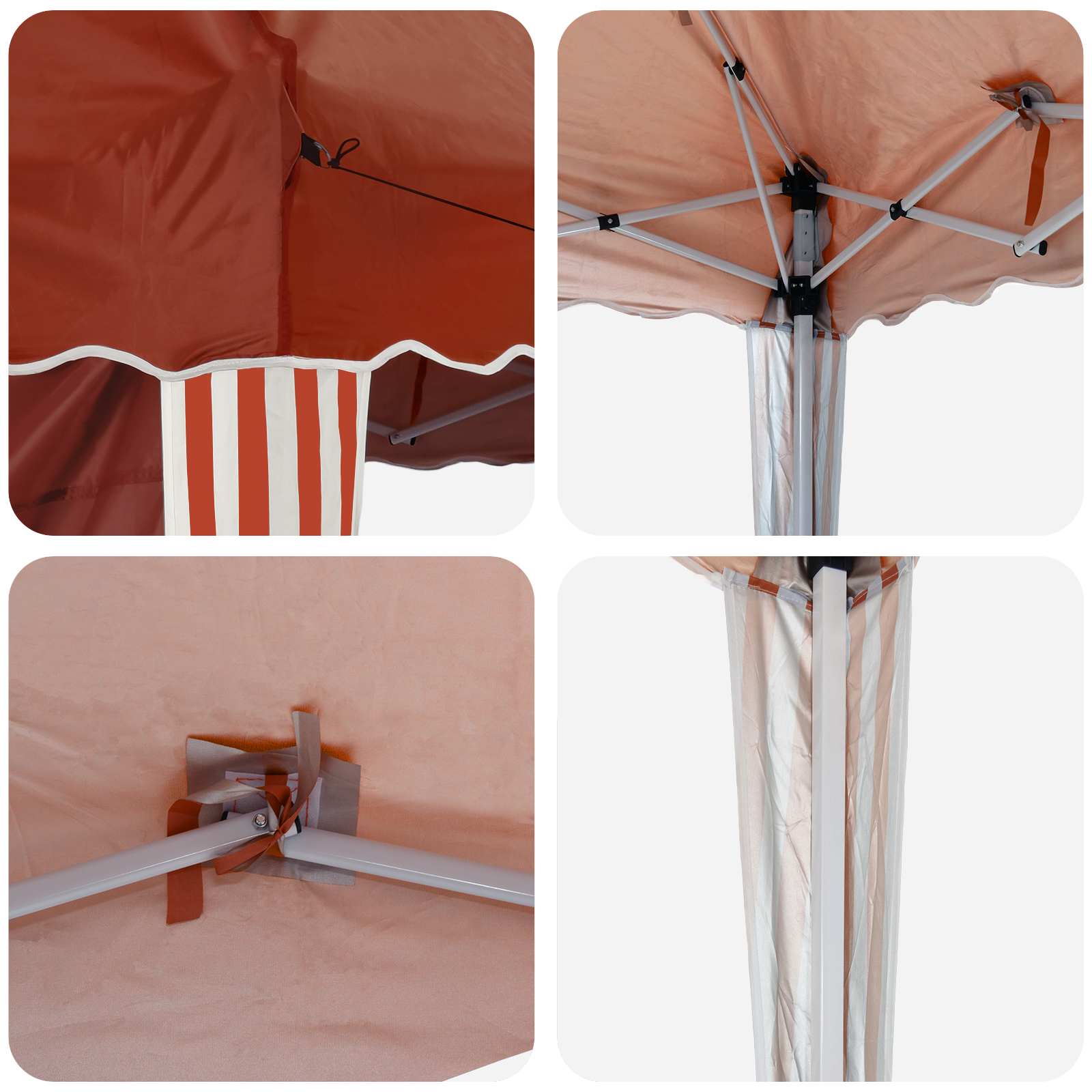 Pop-up šventinis palapinė 575 x 289 x 245 cm Terakotos