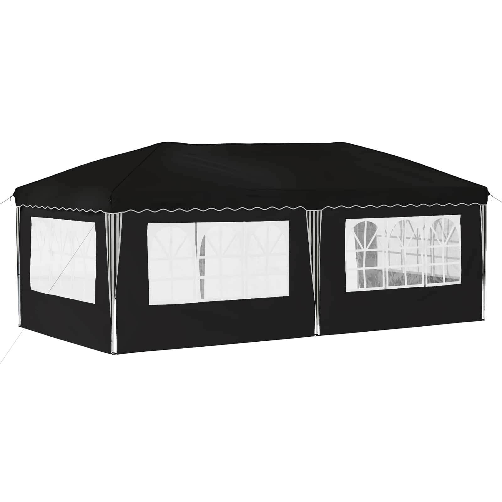 Pop-up šventinis palapinė 575 x 289 x 245 cm Juoda