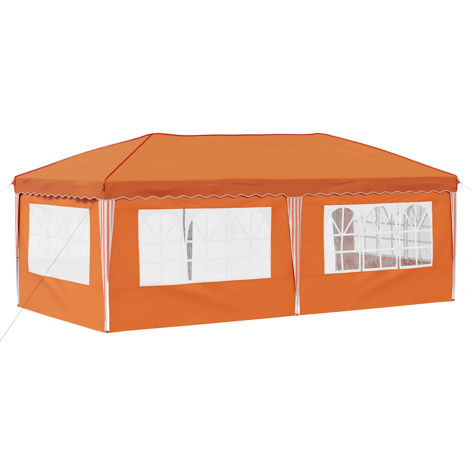 Pārnēsājama svētku telts 575 x 289 x 245 cm oranža