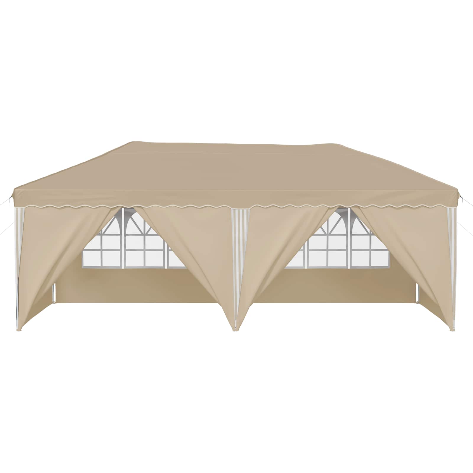 Pop-up svētku telts 575 x 288 x 245 cm krēmkrāsa