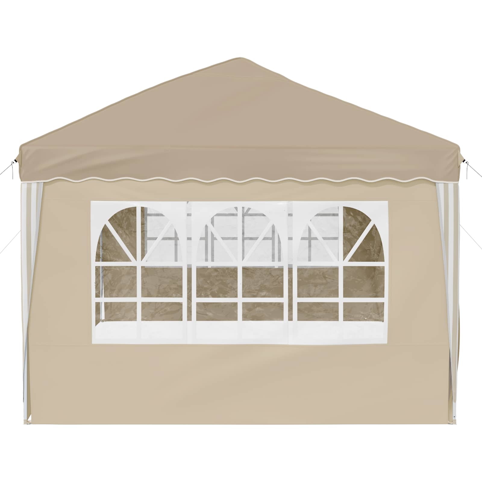 Pop-up svētku telts 575 x 288 x 245 cm krēmkrāsa