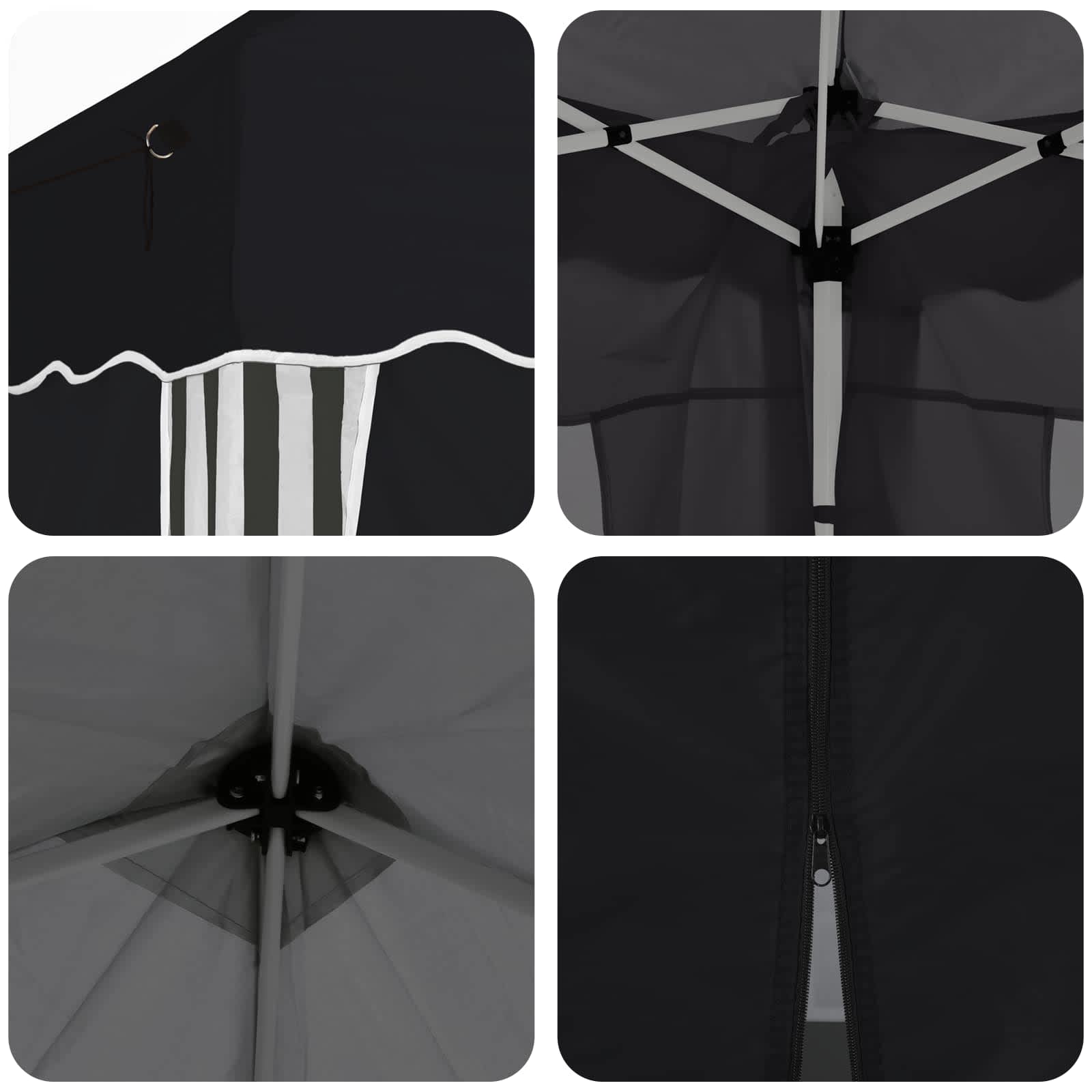 Pop-up šventinis palapinė 575 x 288 x 245 cm Antracito