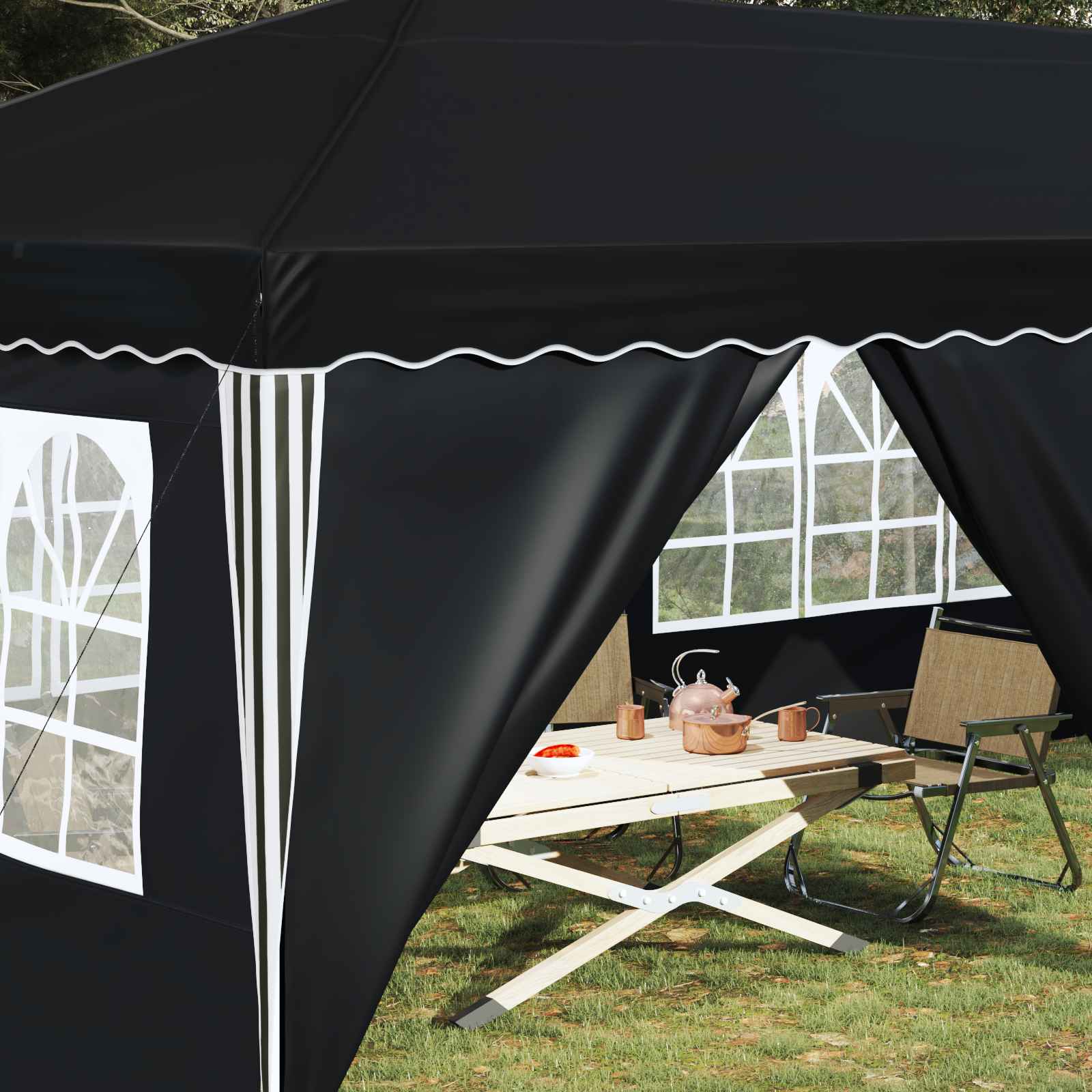 Pop-up šventinis palapinė 575 x 288 x 245 cm Antracito