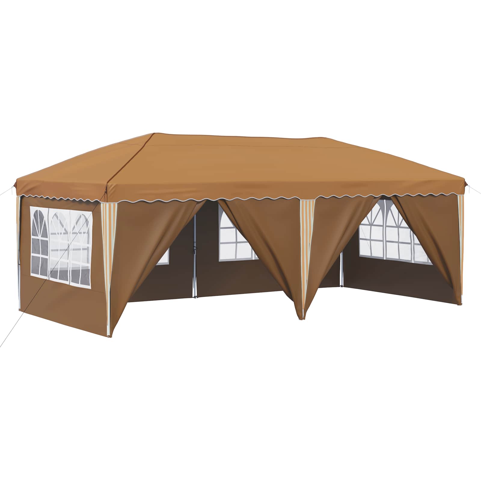 Pop-up svētku telts 575 x 288 x 245 cm Smilšu krāsa