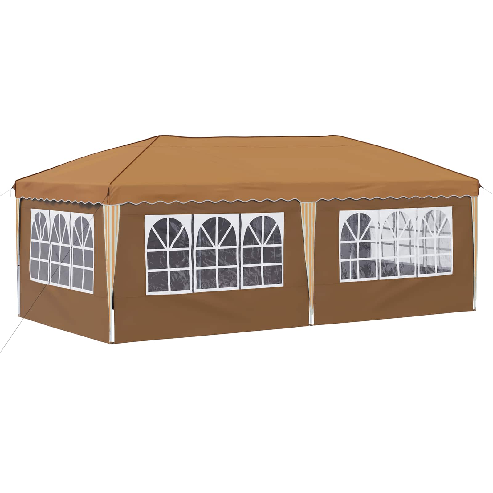 Pop-up svētku telts 575 x 288 x 245 cm Smilšu krāsa