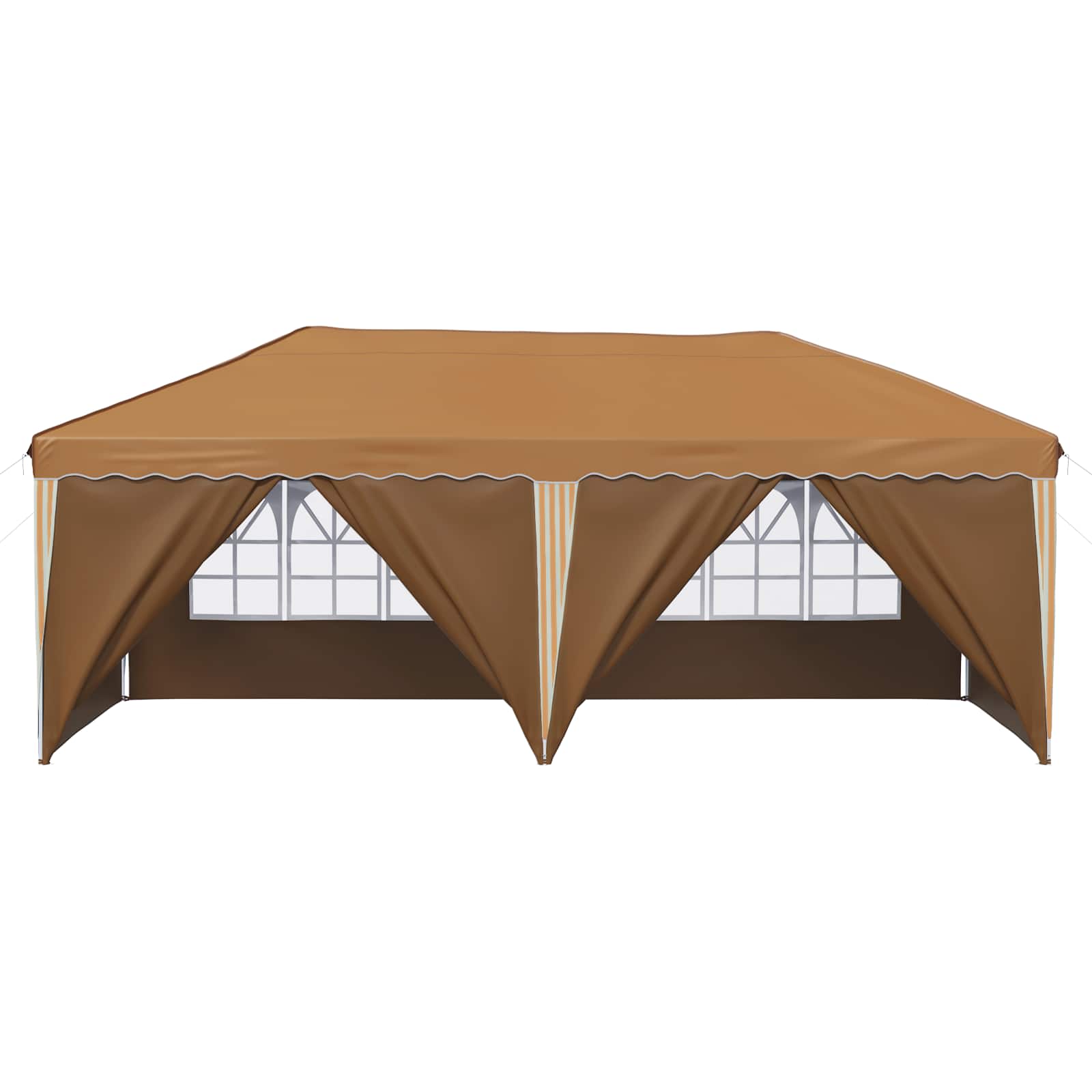 Pop-up svētku telts 575 x 288 x 245 cm Smilšu krāsa