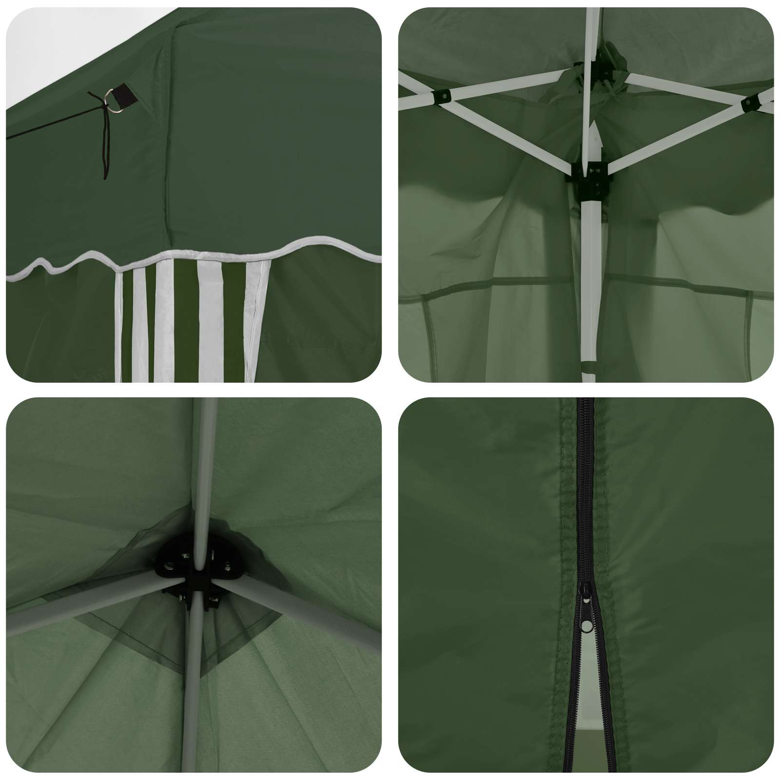 Pop-up šventinis palapinė 575 x 288 x 245 cm Žalia