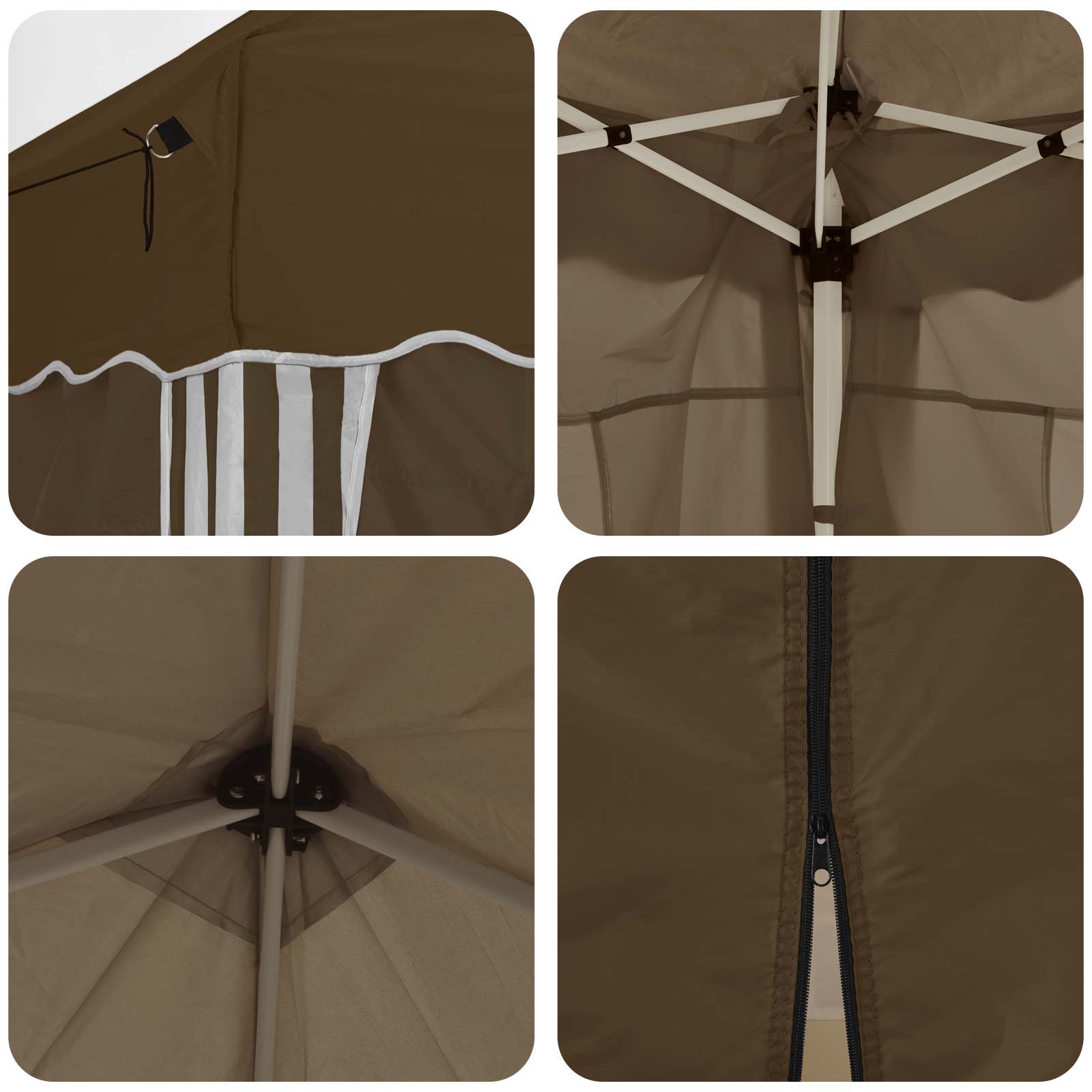 Pop-up šventinis palapinė 575 x 288 x 245 cm Taupe