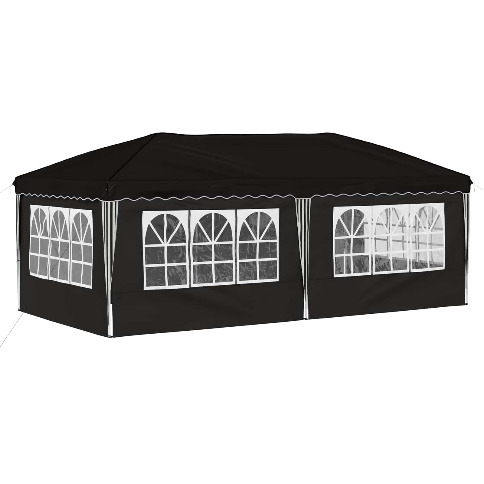 Pop-up šventinis palapinė 575 x 288 x 245 cm Juoda