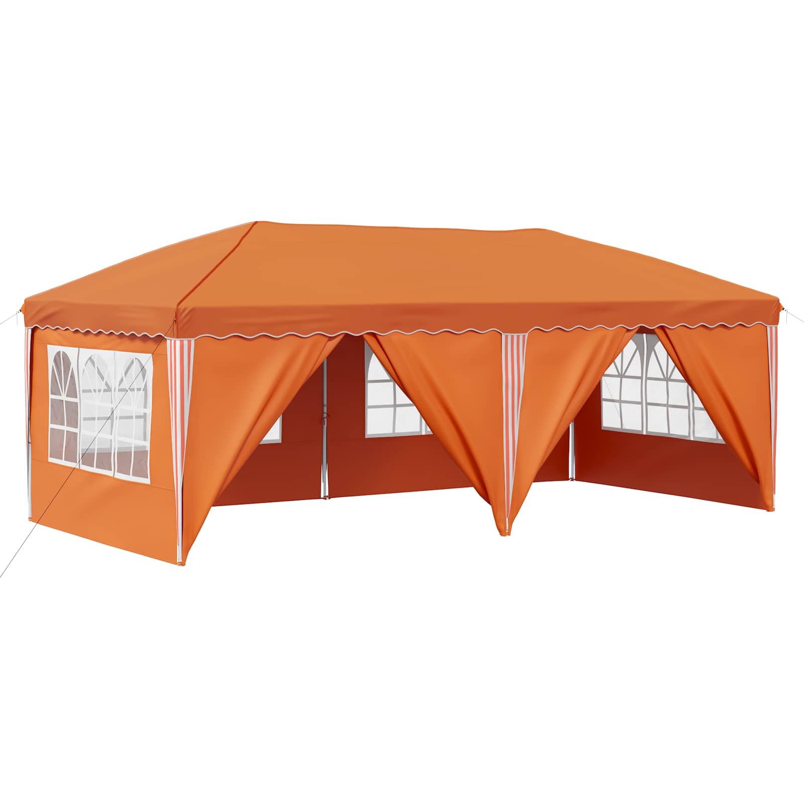 Pop-up šventinis palapinė 575 x 288 x 245 cm Oranžinė