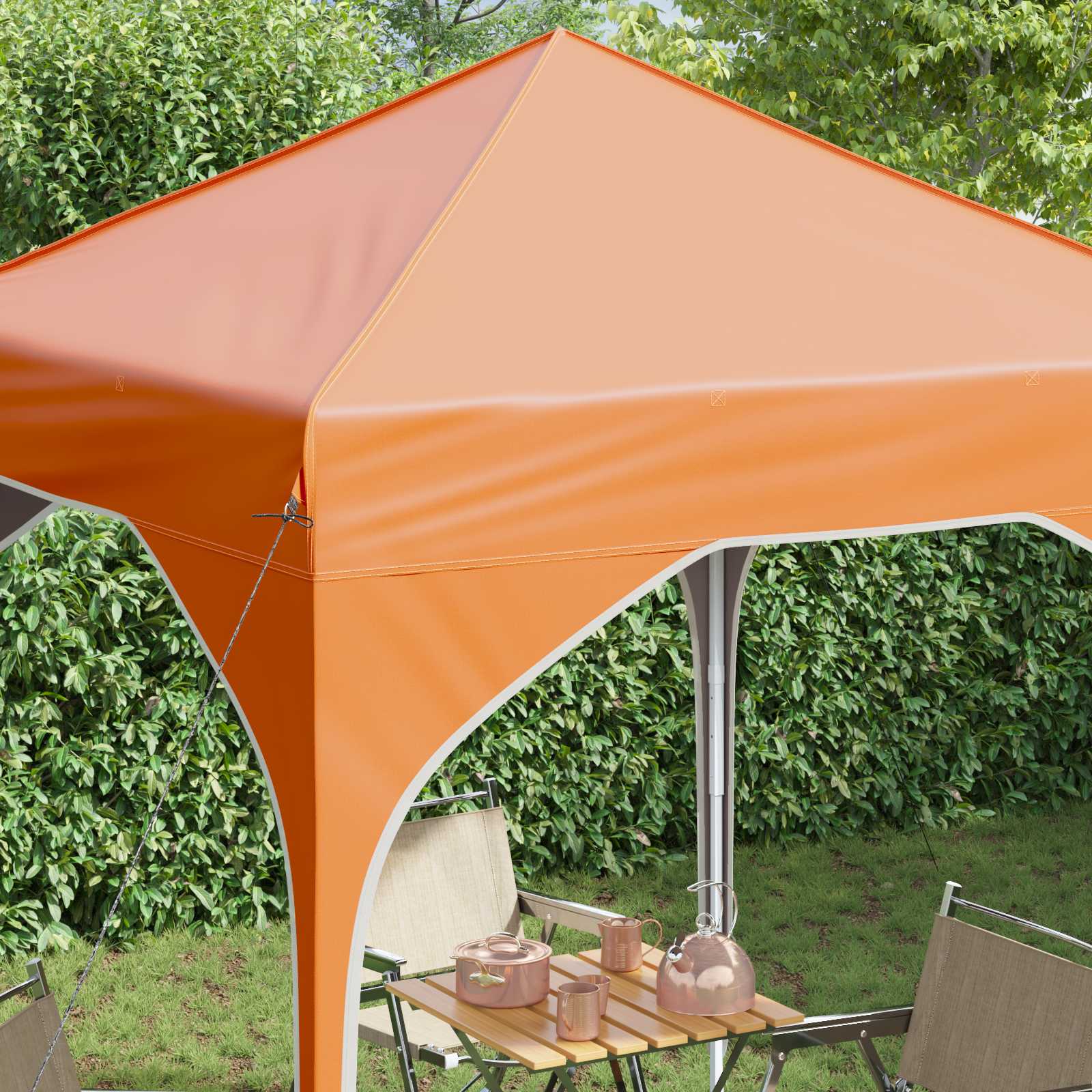 Pop-up šventinis palapinė 194 x 194 x 245 cm Oranžinė