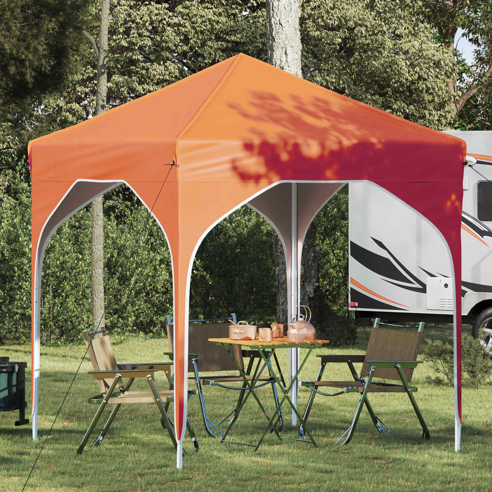 Pop-up šventinis palapinė 194 x 194 x 245 cm Oranžinė