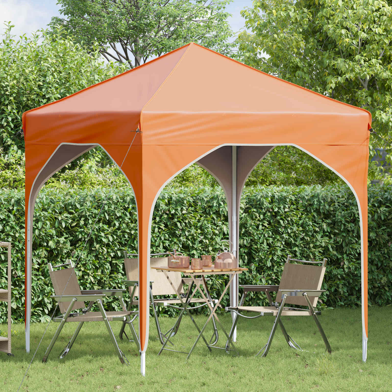 Pop-up šventinis palapinė 194 x 194 x 245 cm Oranžinė